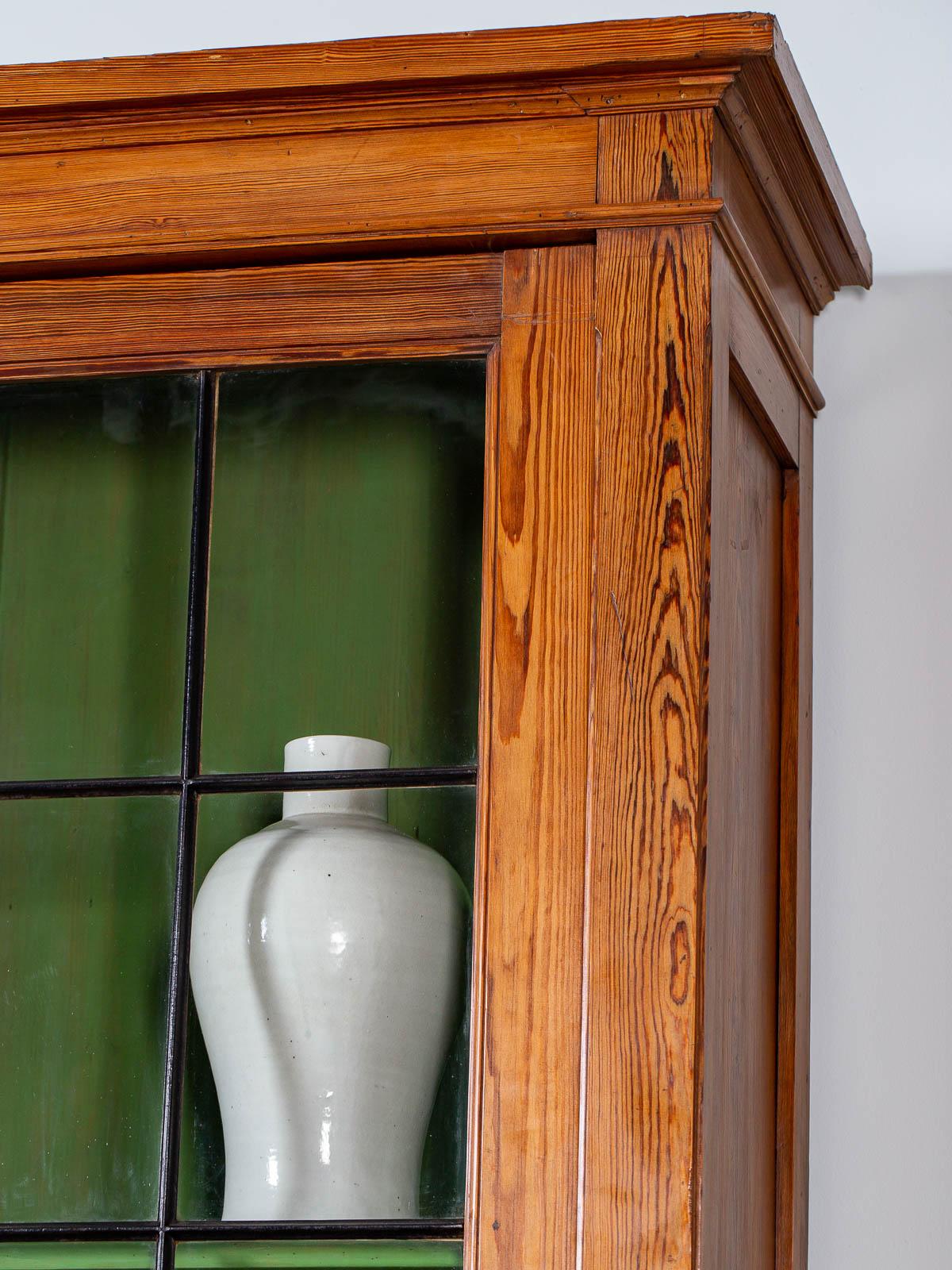 Enormous Antique French Pine Bibliothèque Bookcase Display Cabinet, circa 1850 1