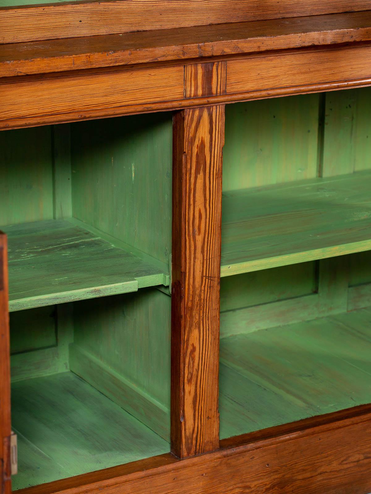 Enormous Antique French Pine Bibliothèque Bookcase Display Cabinet, circa 1850 2
