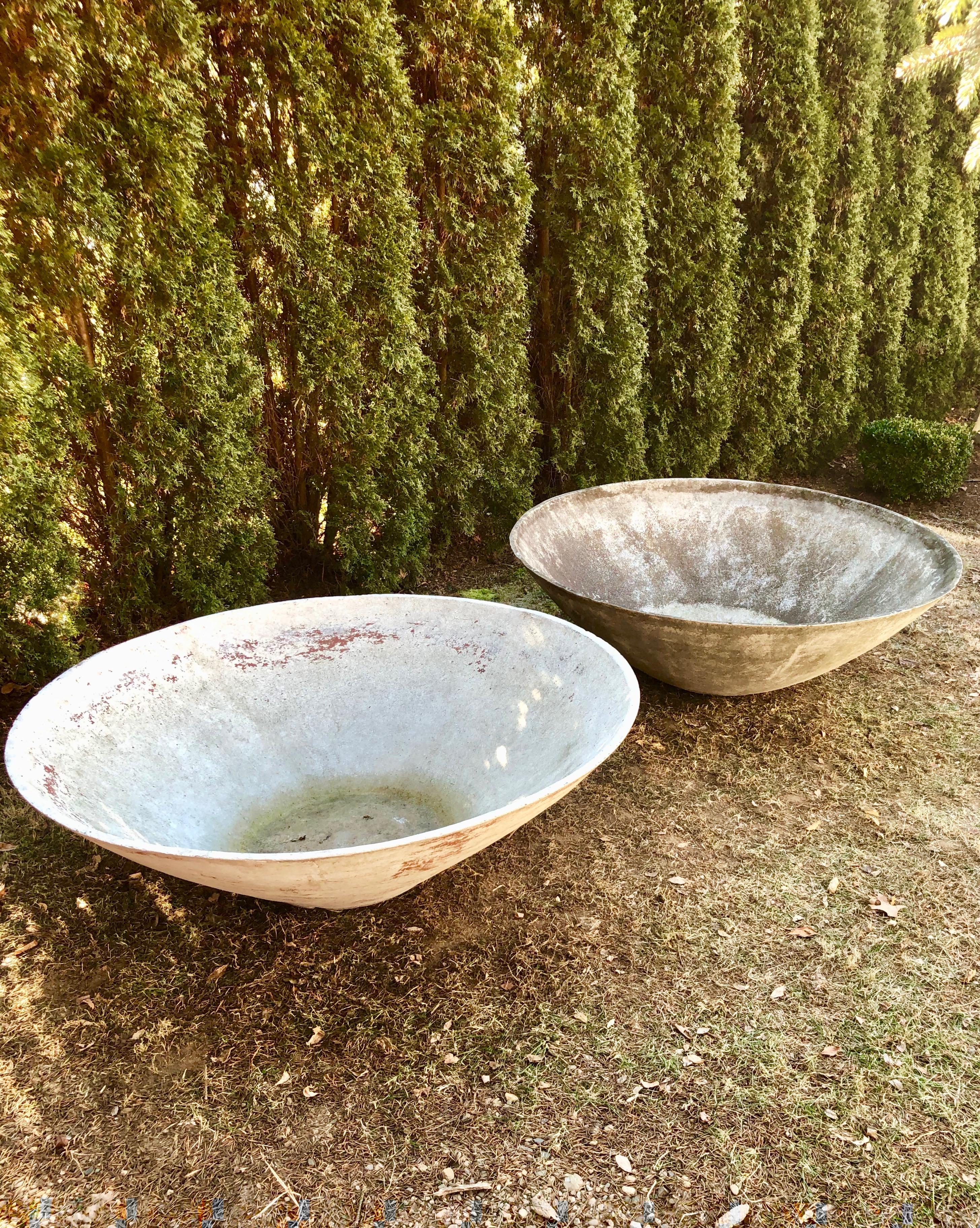 Swiss Enormous Eternit Canted Bowl Planter Designed by Willy Guhl #2 For Sale