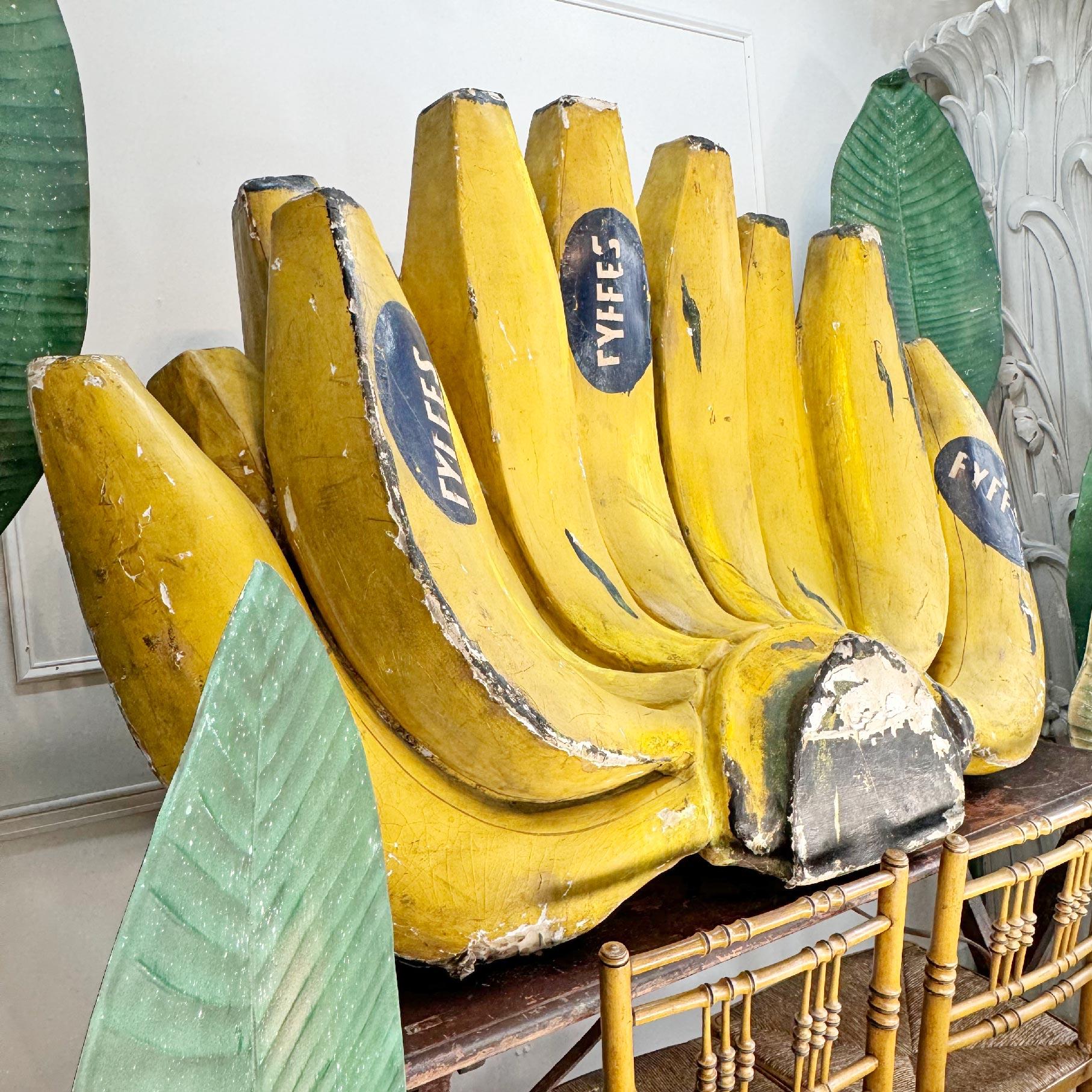 Folk Art Enormous Fyffes Bananas Advertising Display 1930's