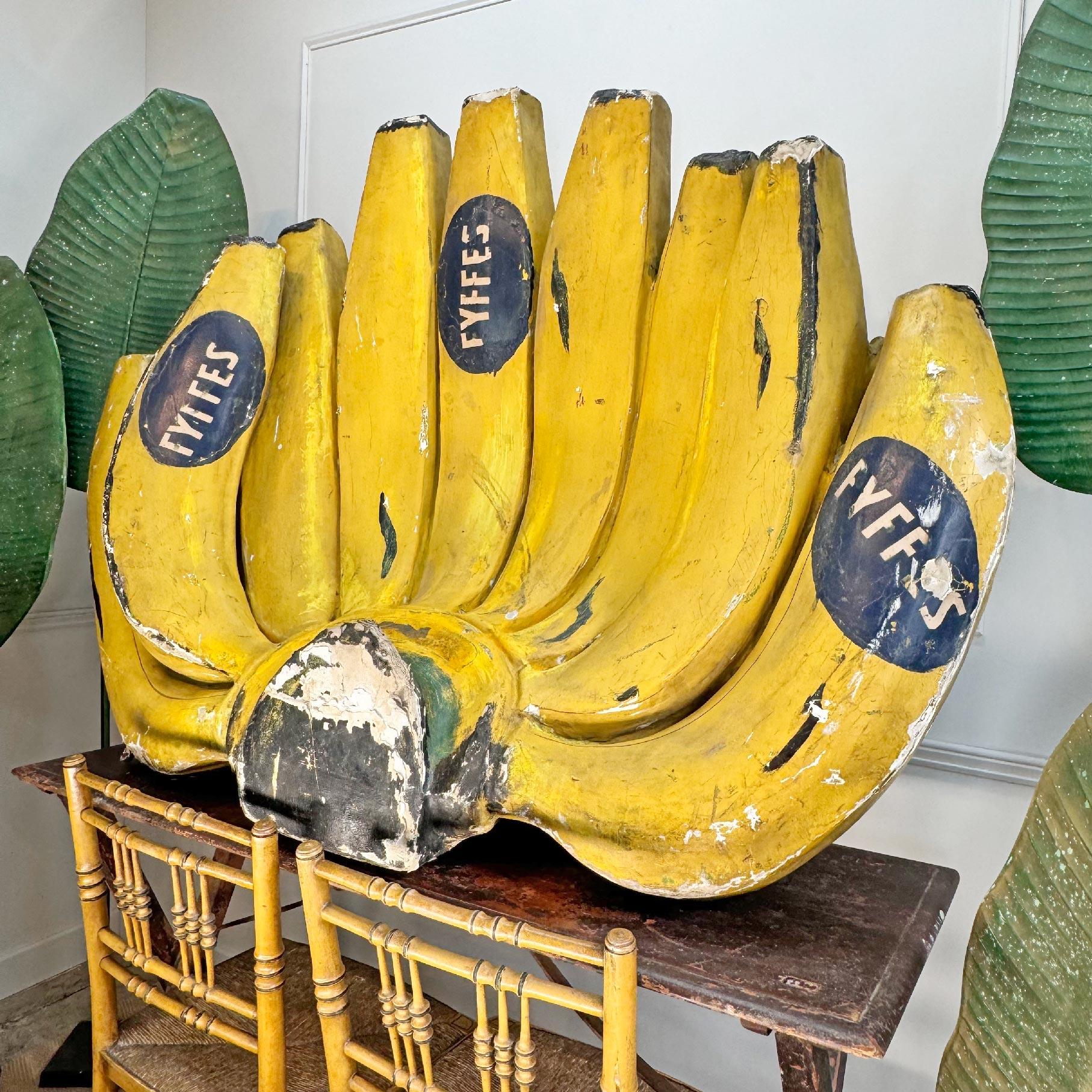 Hand-Crafted Enormous Fyffes Bananas Advertising Display 1930's