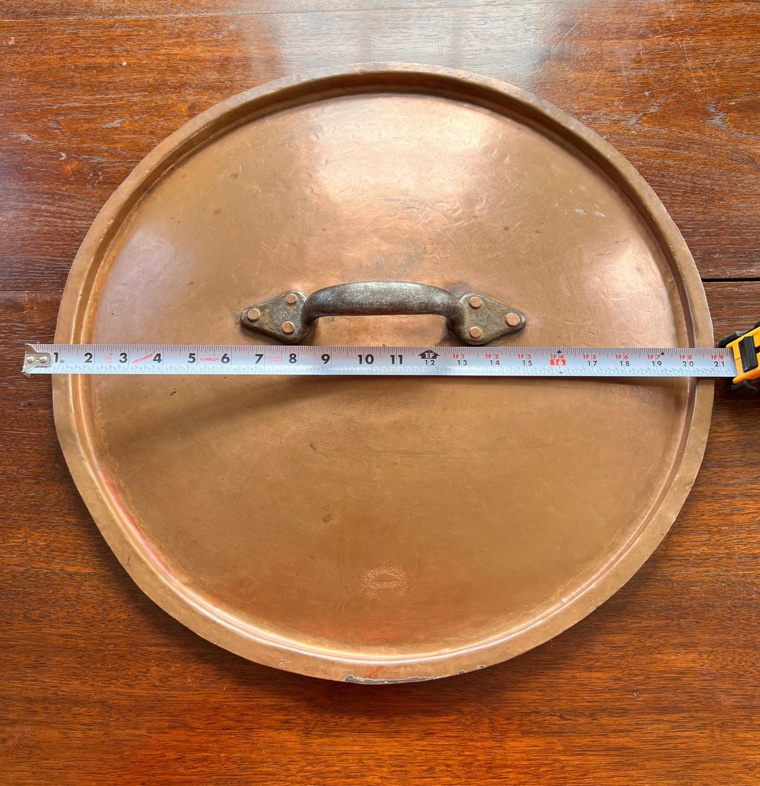 Enormous Hand Crafted Antique Copper Stock Pot with Lid, Duparquet, New York 5