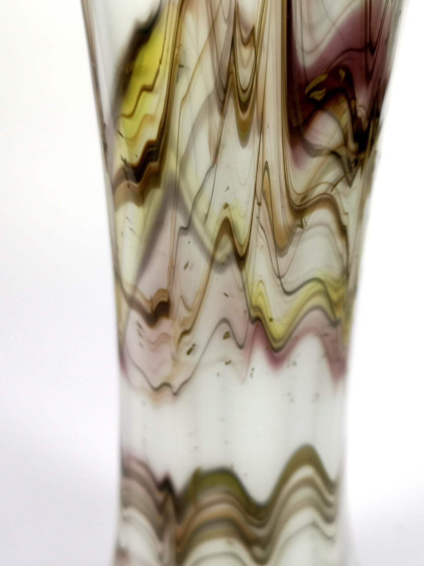 Enormous Hand Made Glass Vase, 1970's In Good Condition For Sale In Budapest, HU