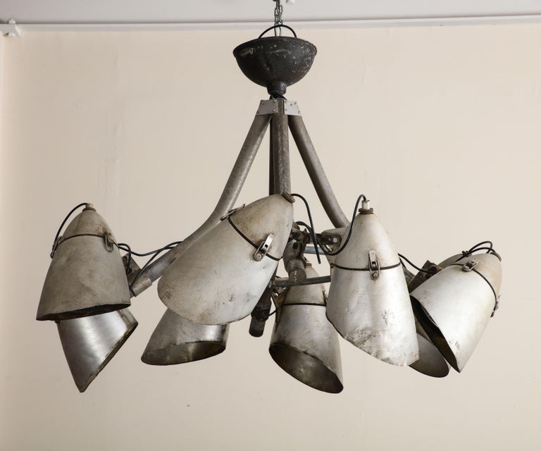 Curated visual reference: Industrial Chandeliers For Sale Reference: Enormous Industrial Belgian 6 Light Cast Iron Chandelier For Sale