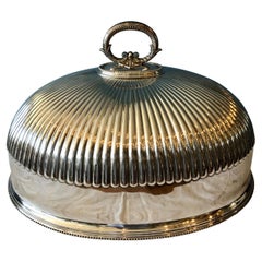 Used Enormous Irish Silvered Meat Dome by Gibson & Company Belfast, Ireland