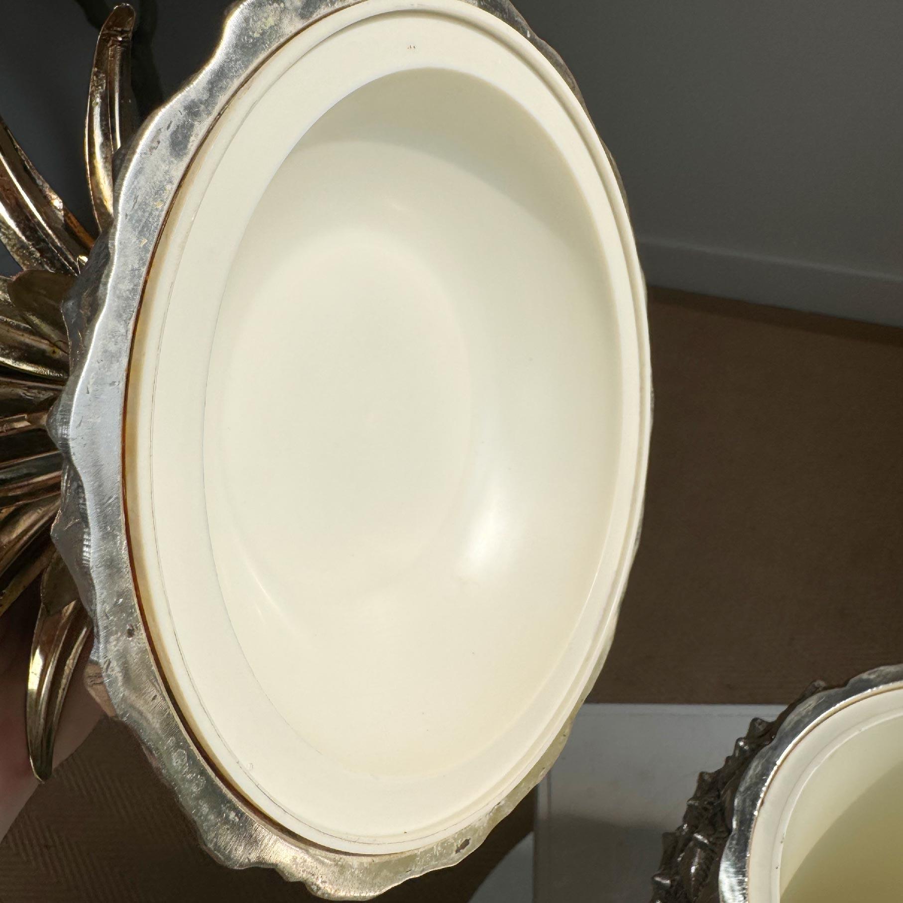 Enormous Mauro Manetti Silver and Gilt Pineapple Champagne Bucket For Sale 2