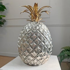 Enormous Mauro Manetti Silver and Gilt Pineapple Champagne Bucket