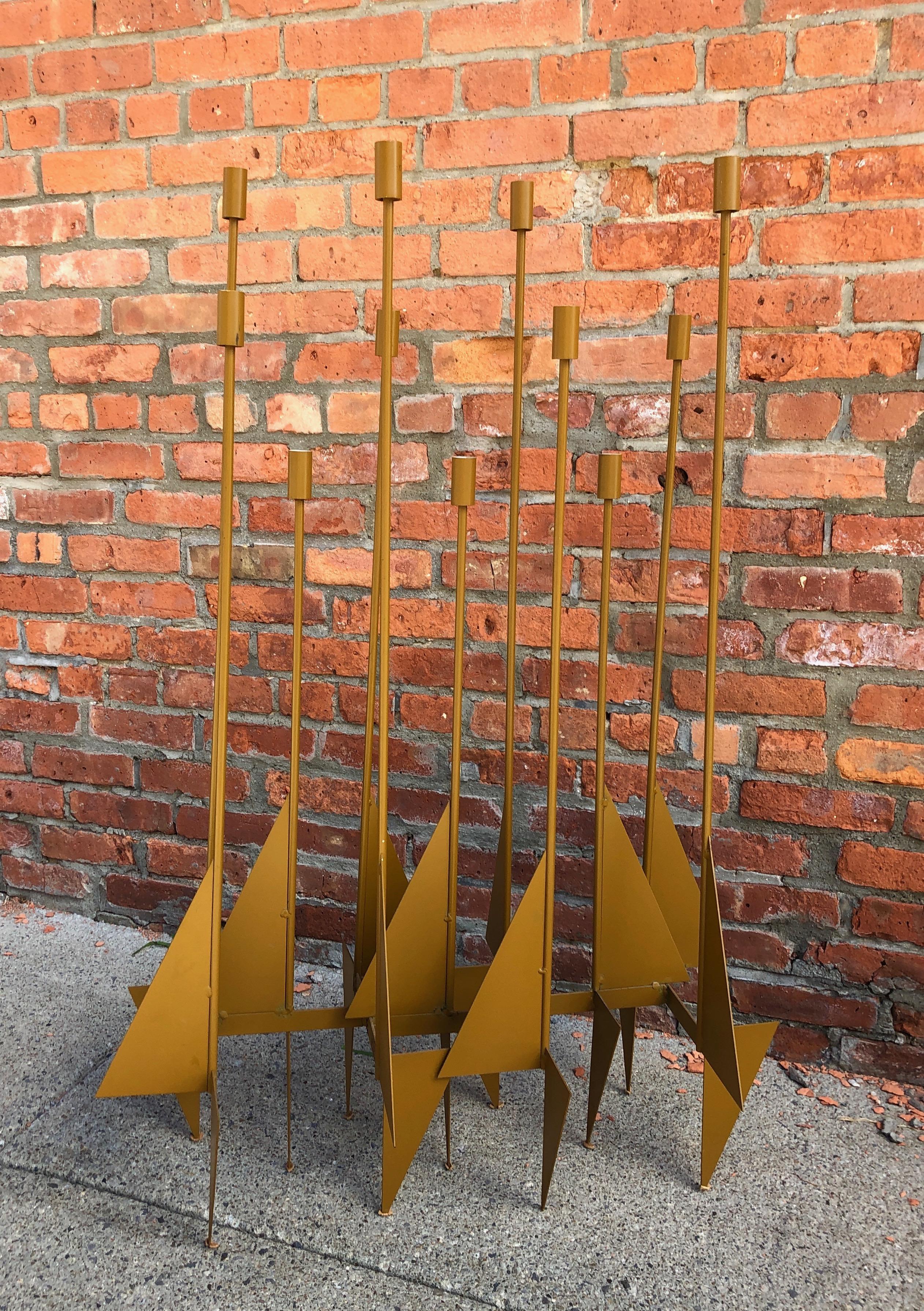Enormous Rare Modernist Candelabrum by Donald Drumm In Good Condition For Sale In Brooklyn, NY