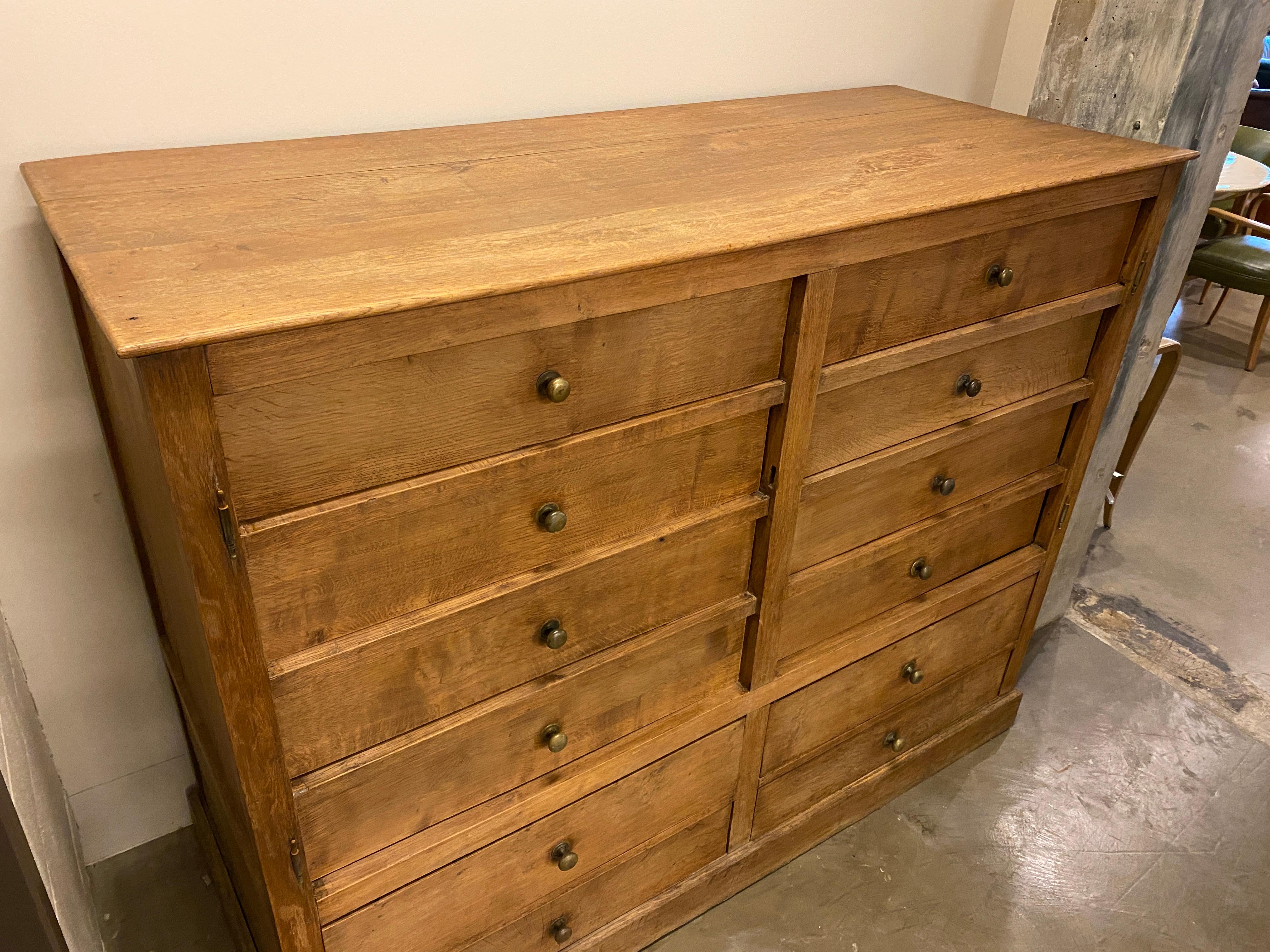 Enormous Oak Chest of Drawers/Cabinet, France, 1920's 5