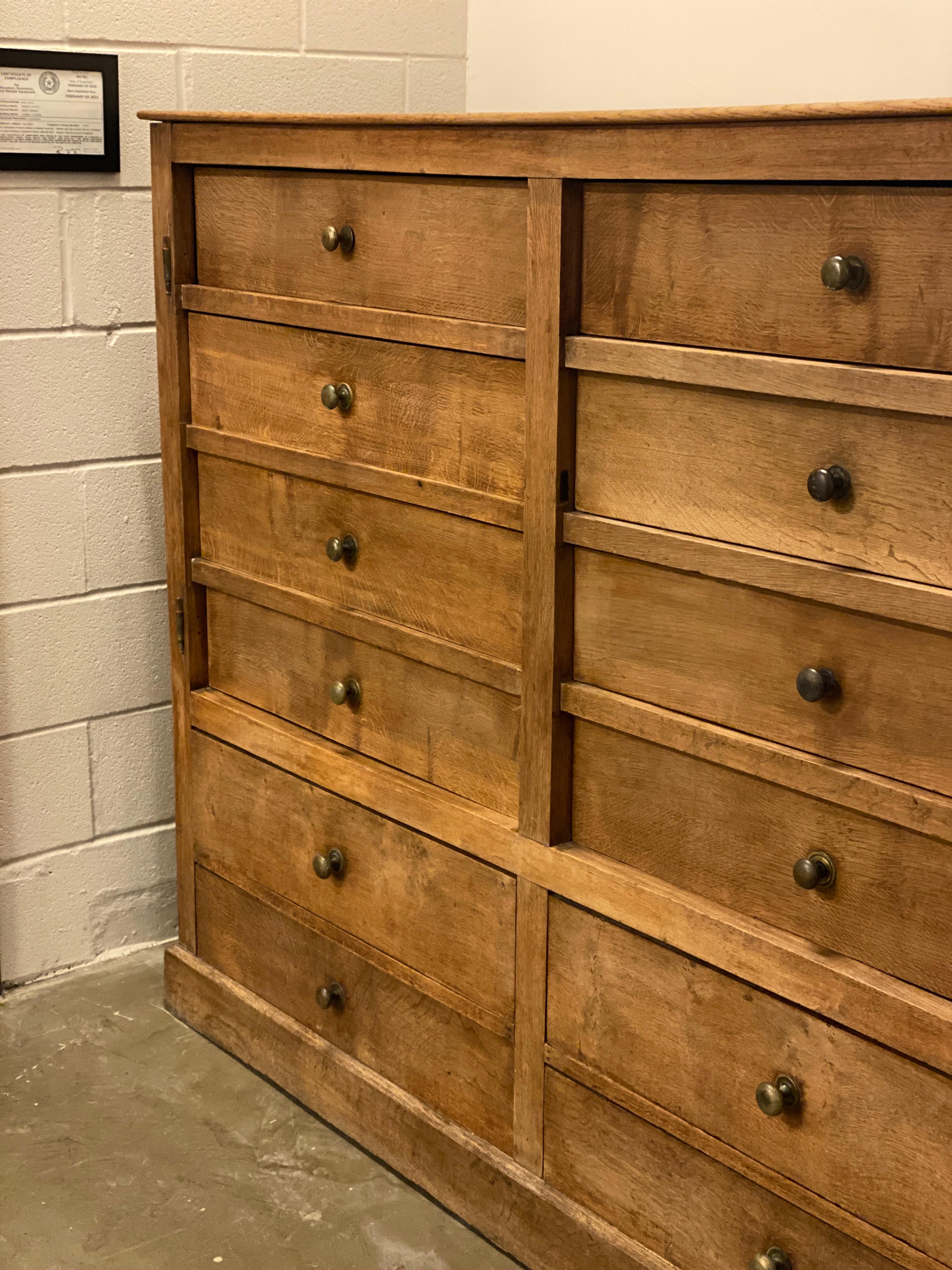 French Enormous Oak Chest of Drawers/Cabinet, France, 1920's