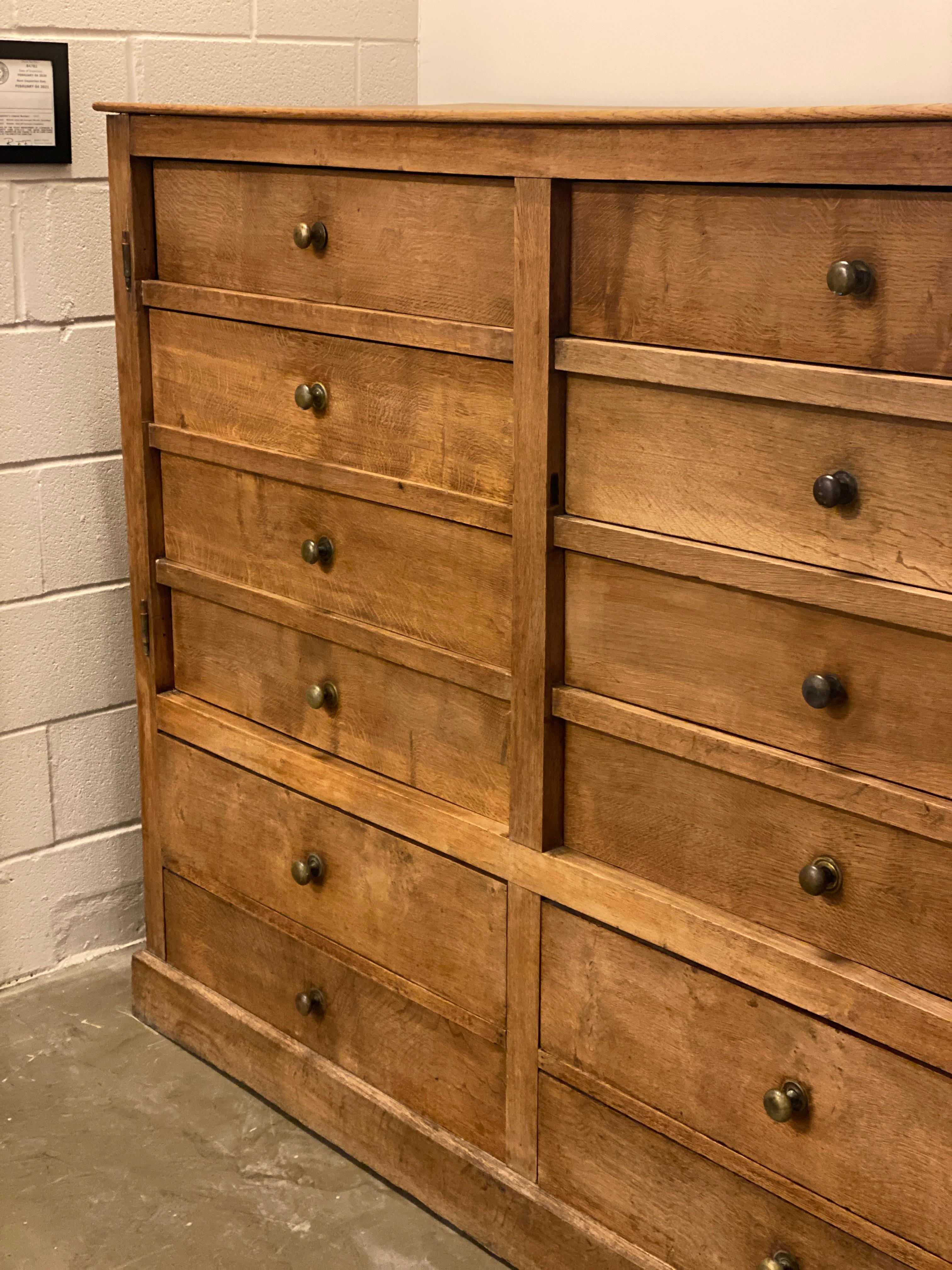 Enormous Oak Chest of Drawers/Cabinet, France, 1920's In Good Condition In Austin, TX