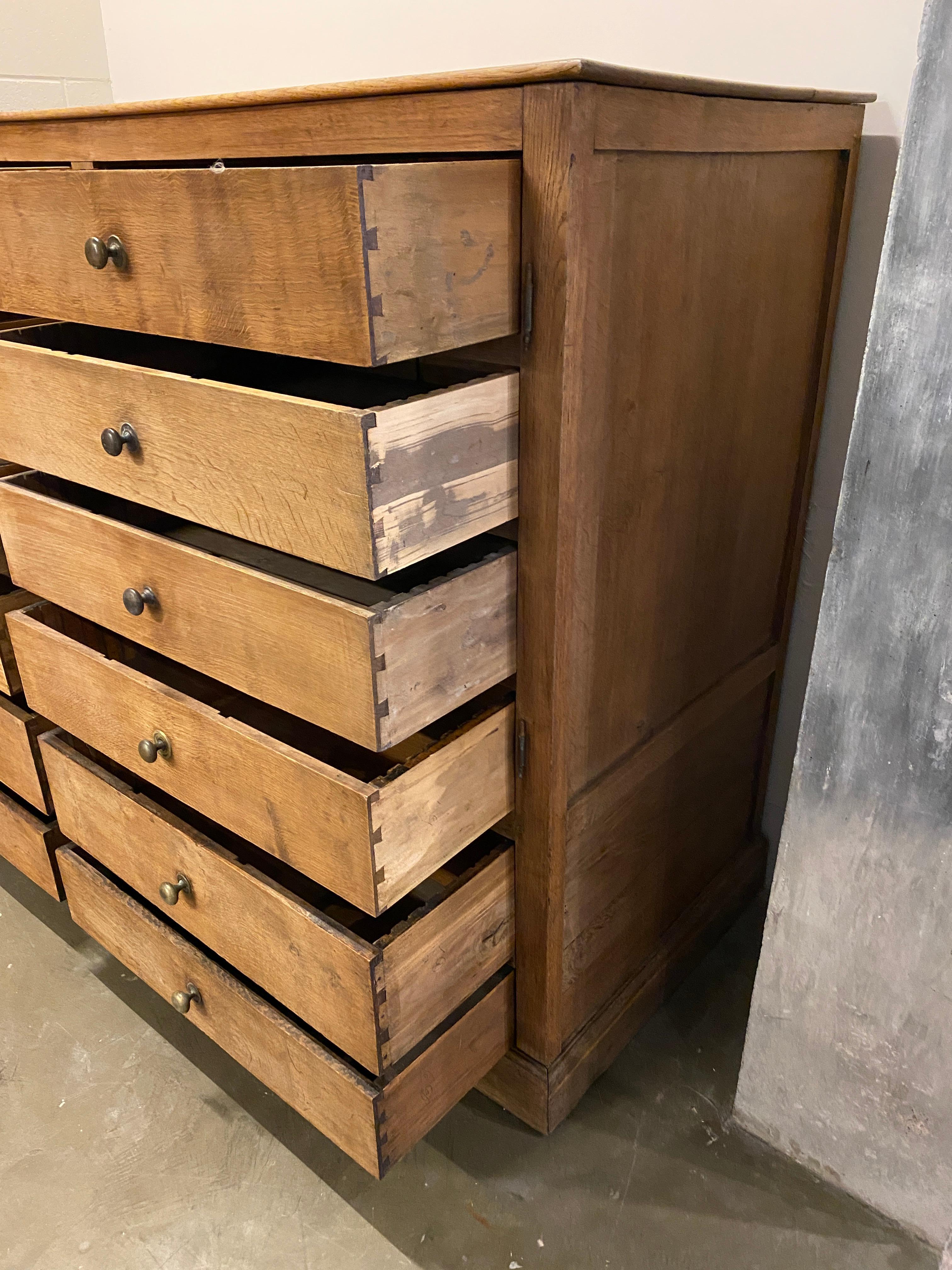 Enormous Oak Chest of Drawers/Cabinet, France, 1920's 1