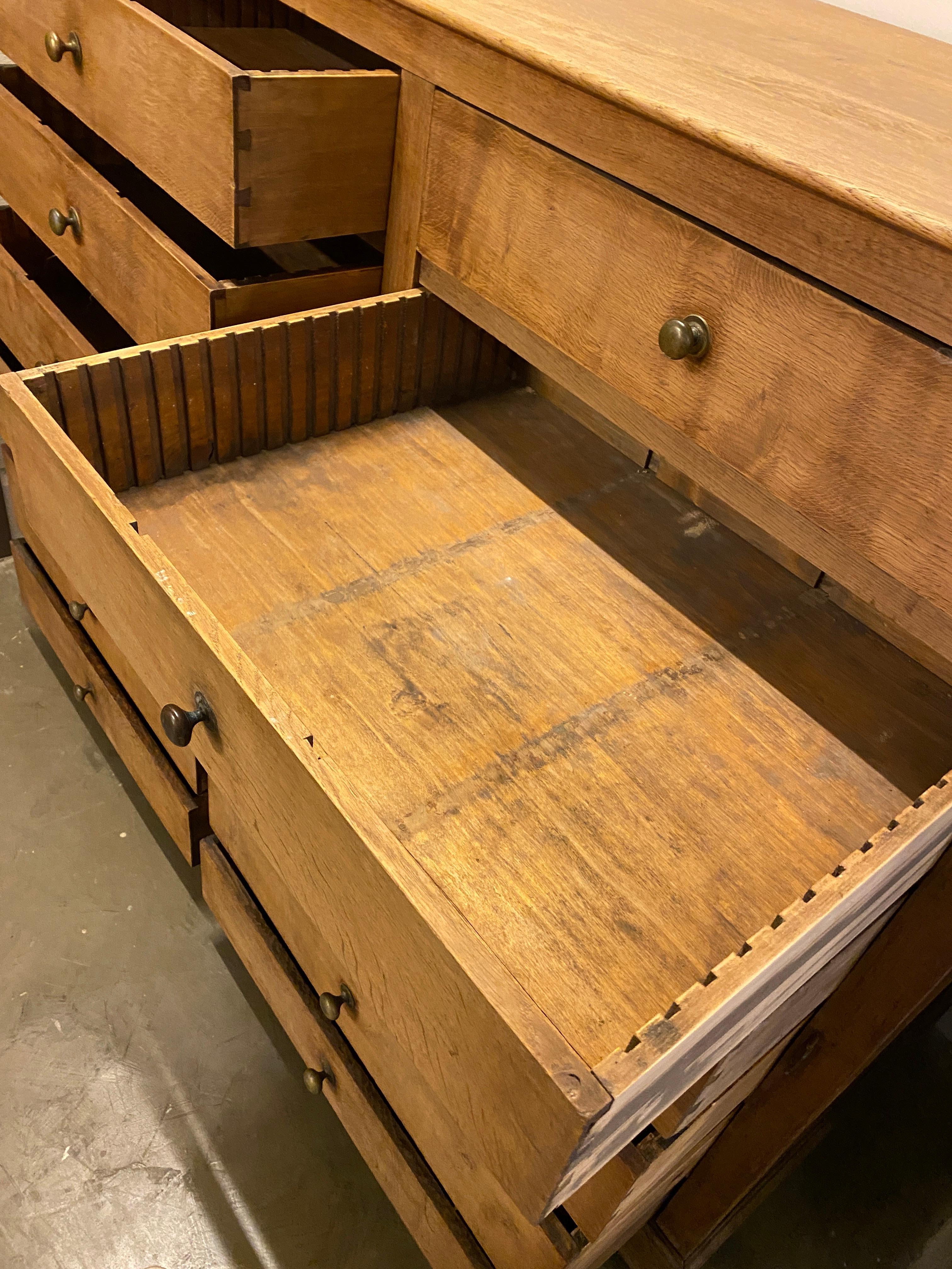 Enormous Oak Chest of Drawers/Cabinet, France, 1920's 2