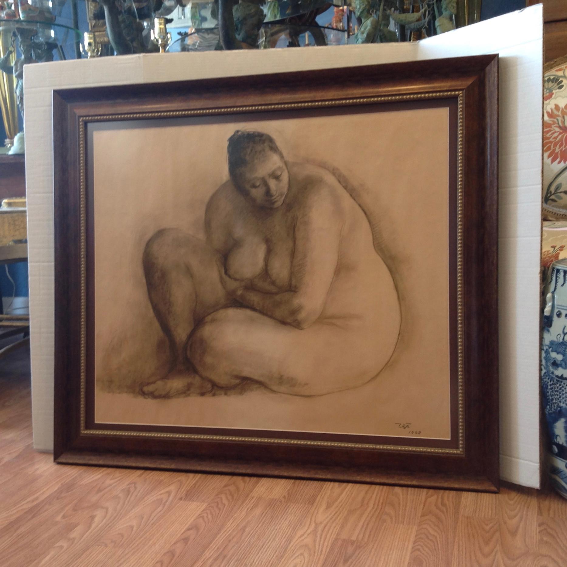 Enormous Original Drawing by Francisco Zuniga For Sale 6