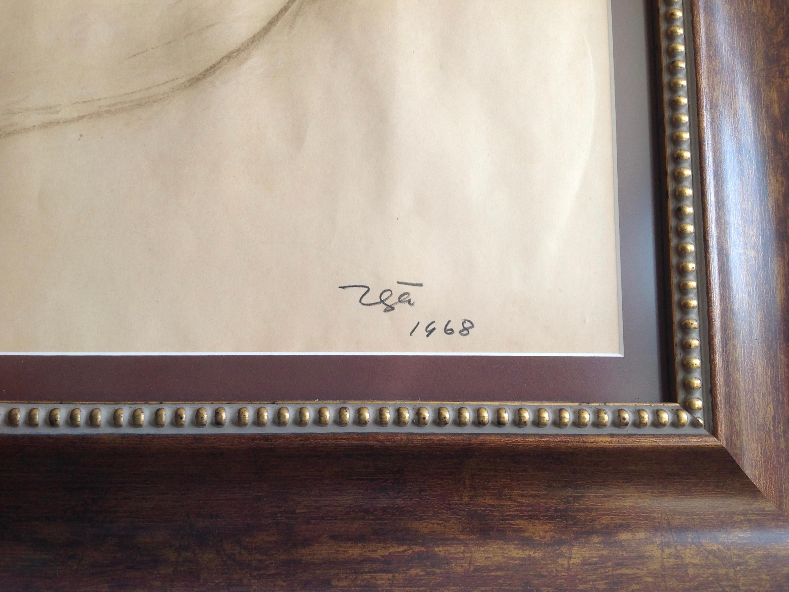 Enormous Original Drawing by Francisco Zuniga In Good Condition For Sale In West Palm Beach, FL