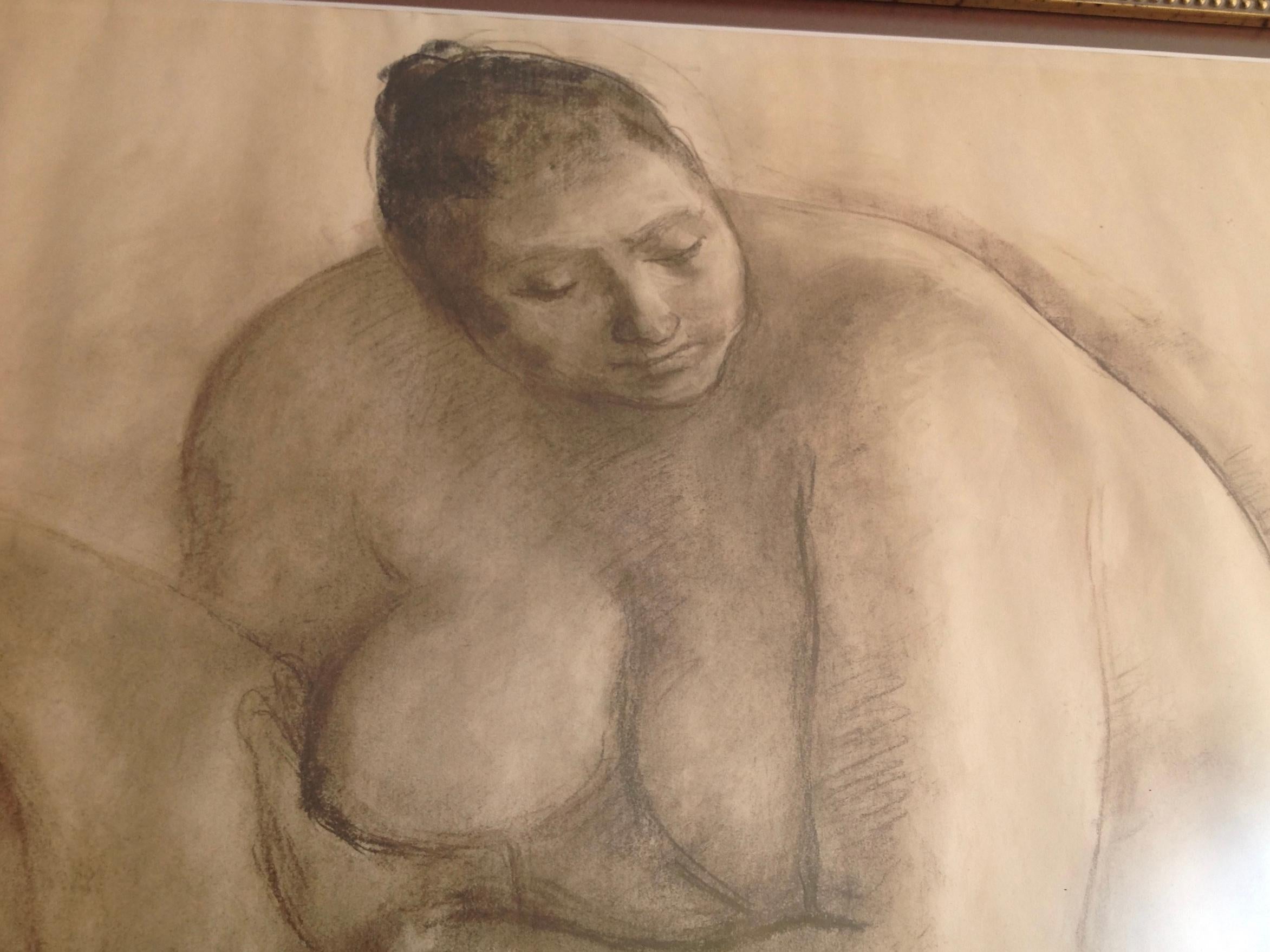 Enormous Original Drawing by Francisco Zuniga For Sale 1