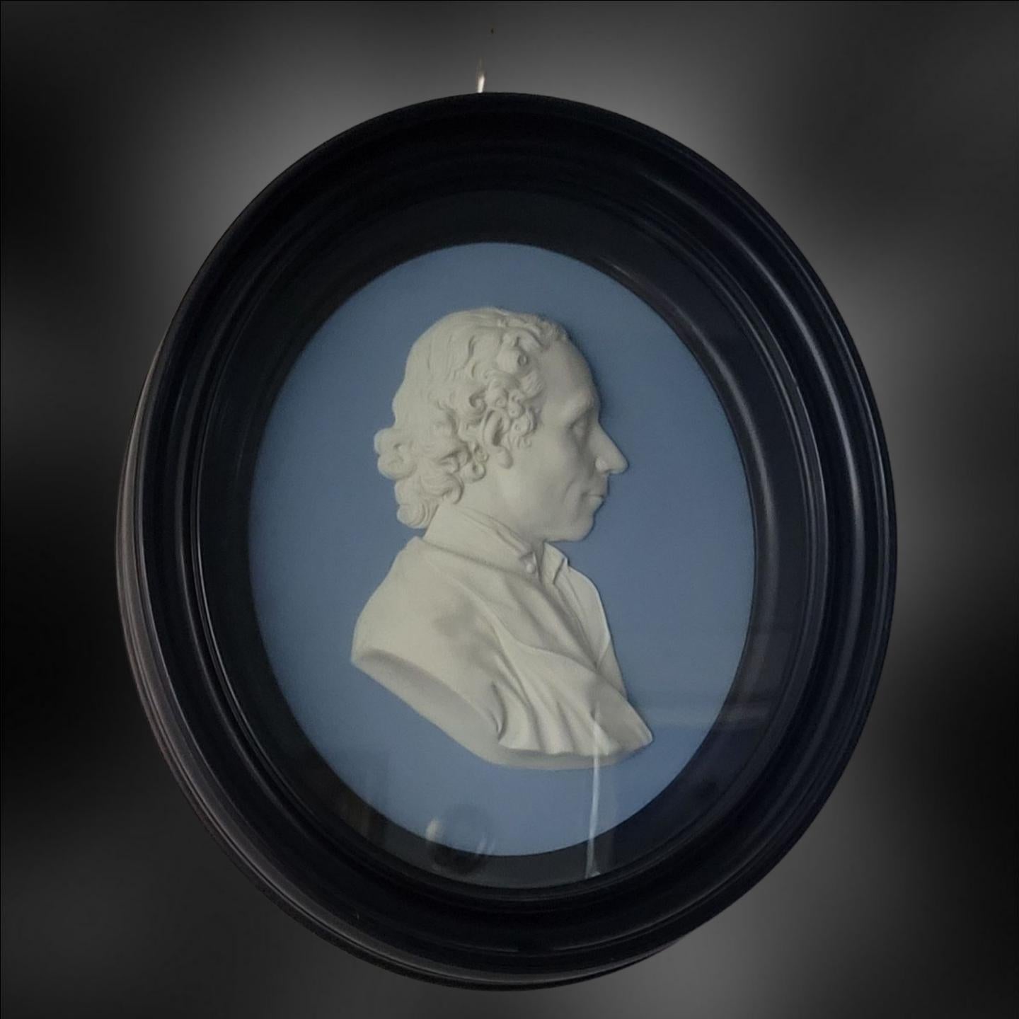 Fabulously large and fine example of the work of the well-known decorator Bert Bentley. Very few portrait medallions of this size were made, in all the time that Wedgwood has been making portrait medallions.

Priestly's advocacy for free speech