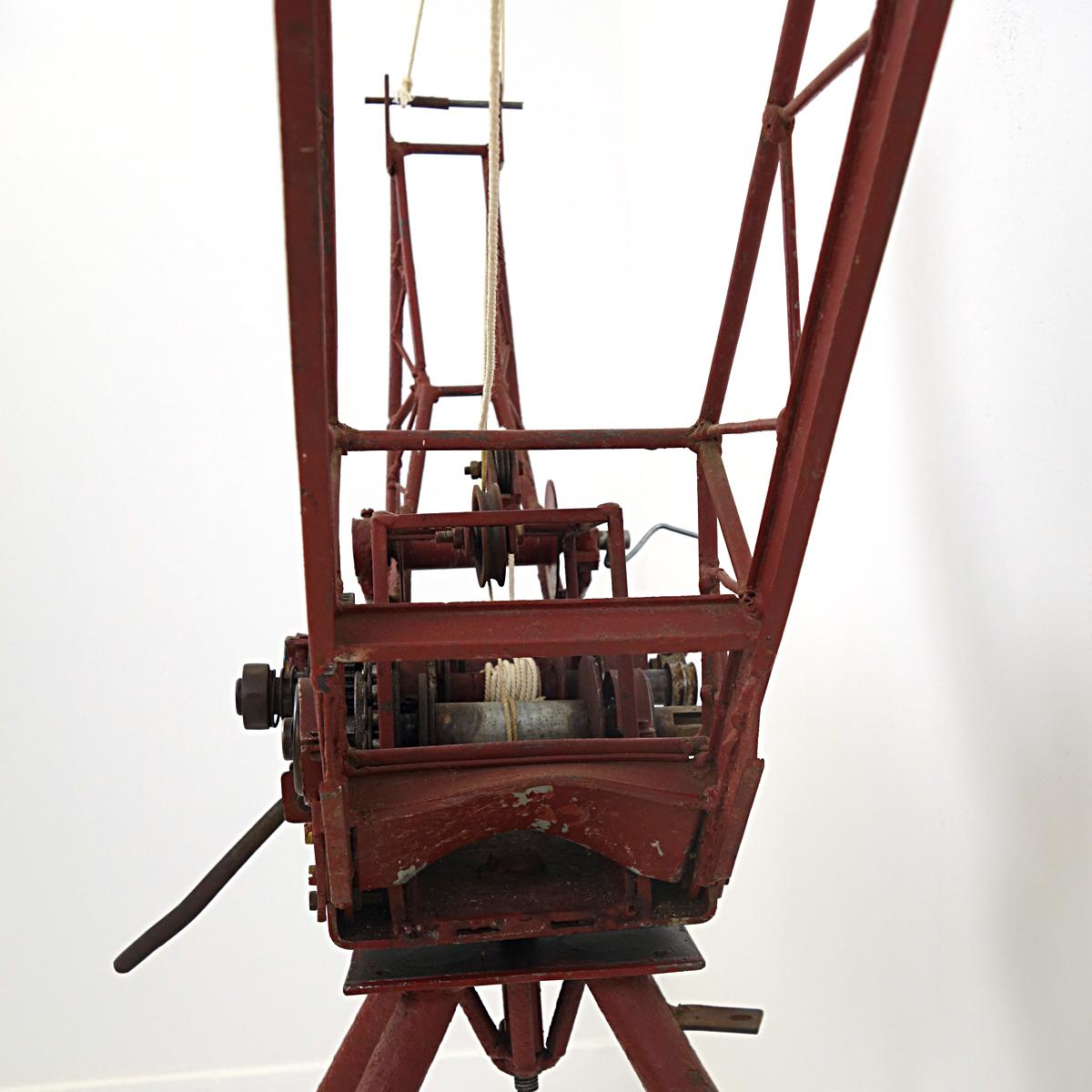 Dutch Enormous Pre-War Toy Steel Hoisting Crane For Sale