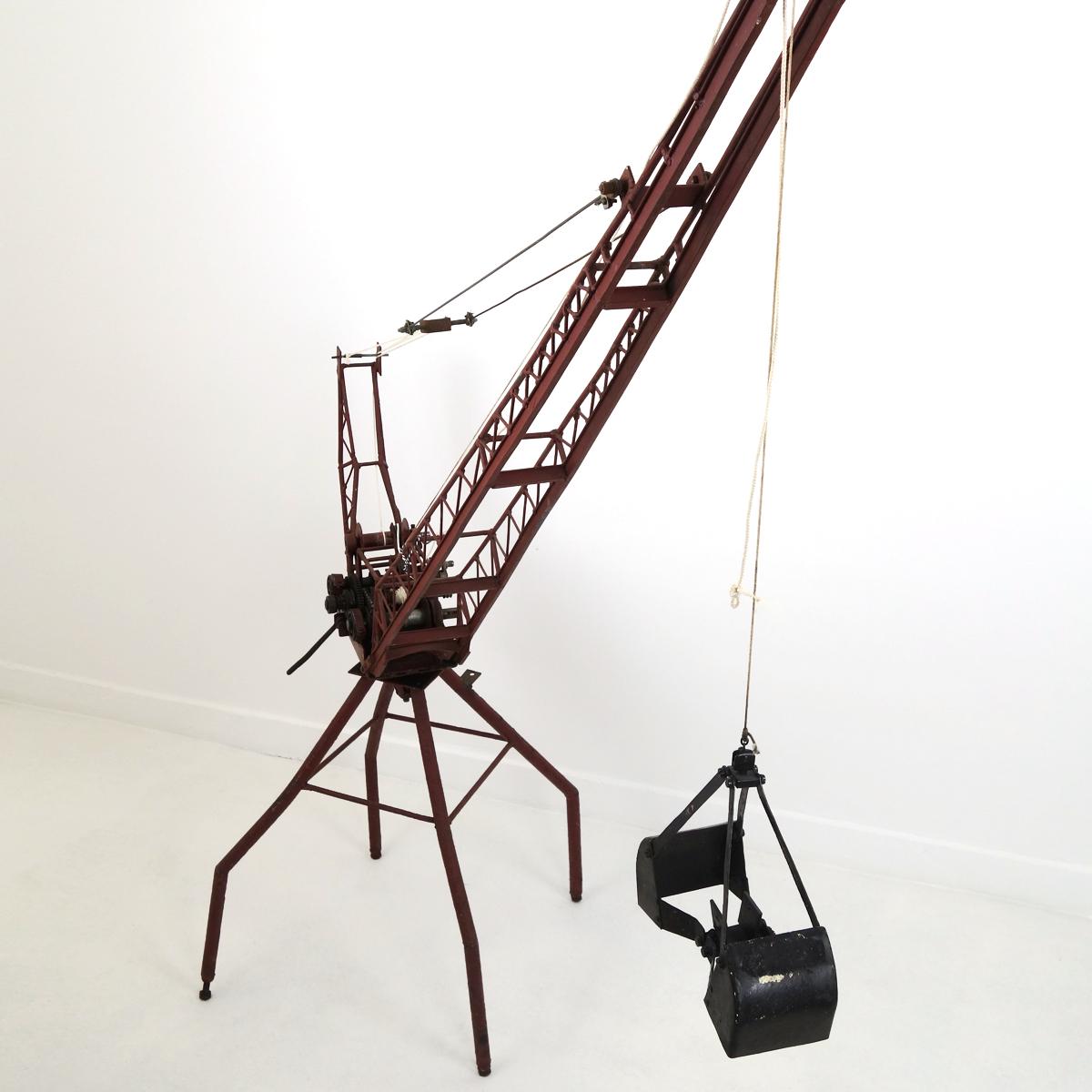 Enormous Pre-War Toy Steel Hoisting Crane For Sale 2