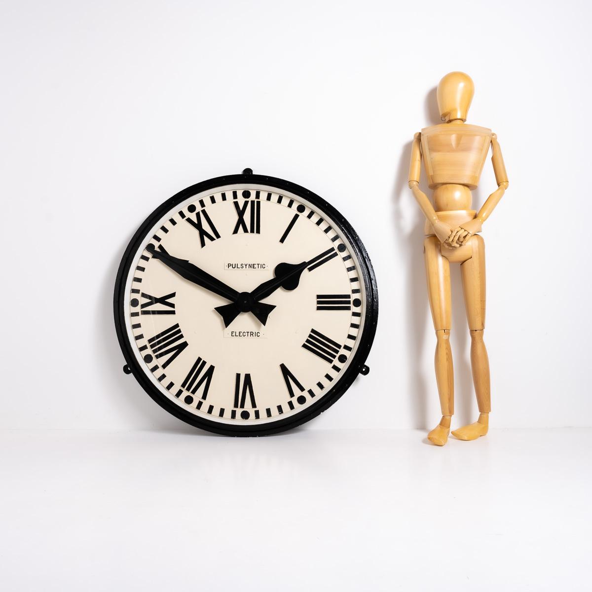 British Enormous Reclaimed Cast Iron Industrial Clock by Gents of Leicester For Sale