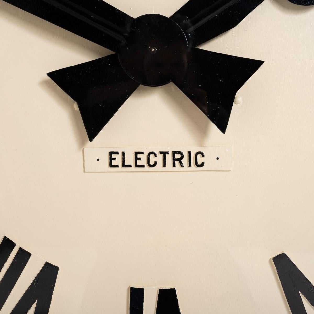 Early 20th Century Enormous Reclaimed Cast Iron Industrial Clock by Gents of Leicester For Sale