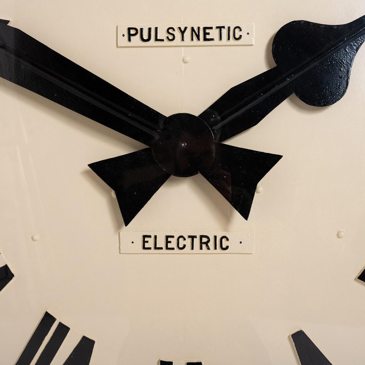 Steel Enormous Reclaimed Cast Iron Industrial Clock by Gents of Leicester For Sale