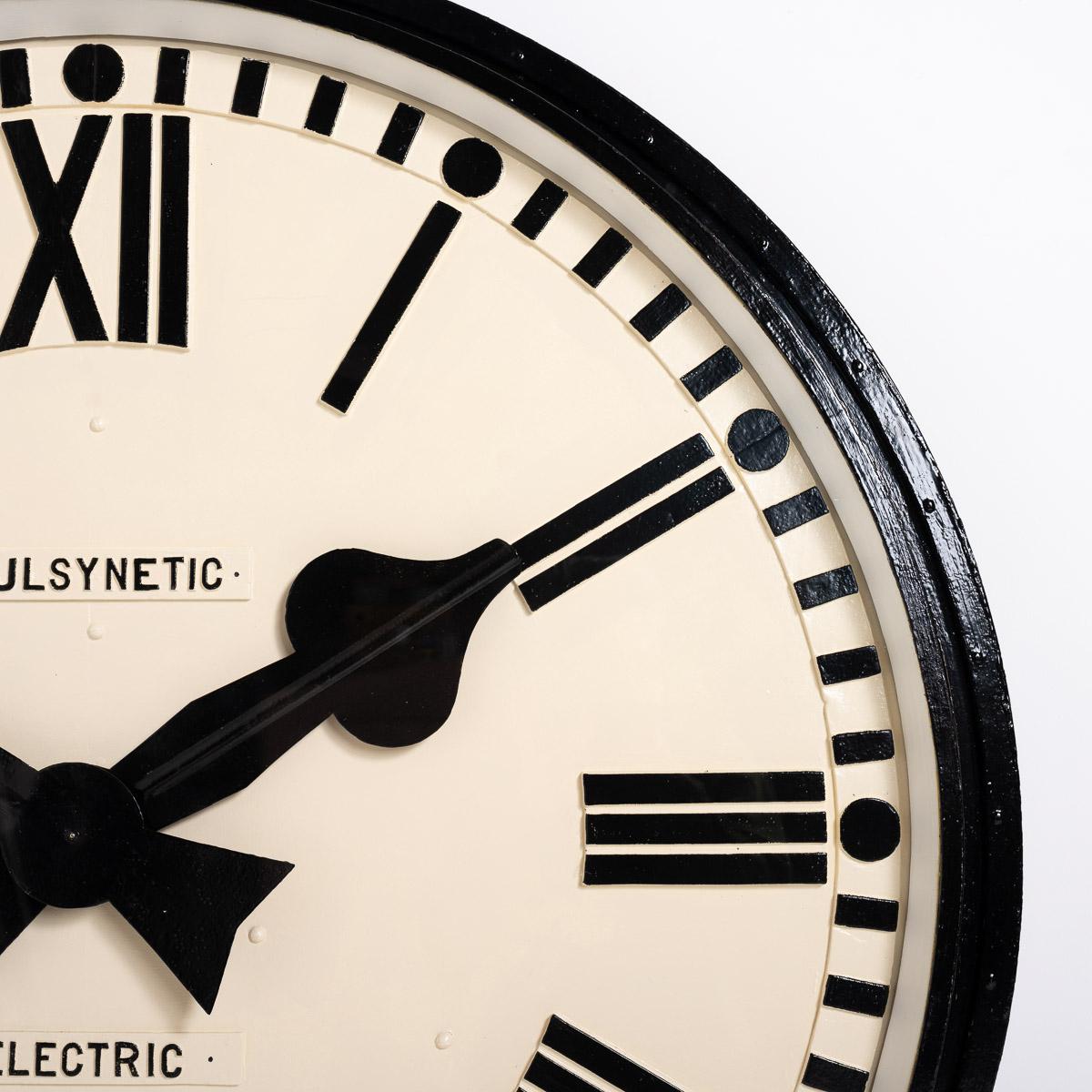 Enormous Reclaimed Cast Iron Industrial Clock by Gents of Leicester For Sale 1