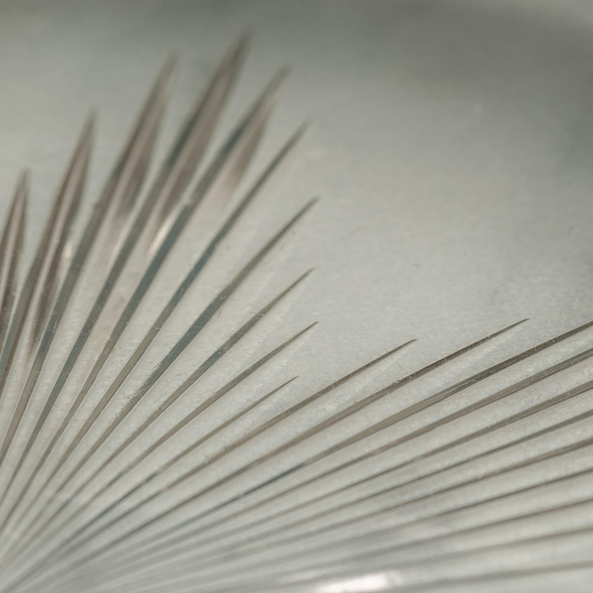 Enormous Silver Mounted Cut Glass Ashtray, Circa 1935 For Sale 1