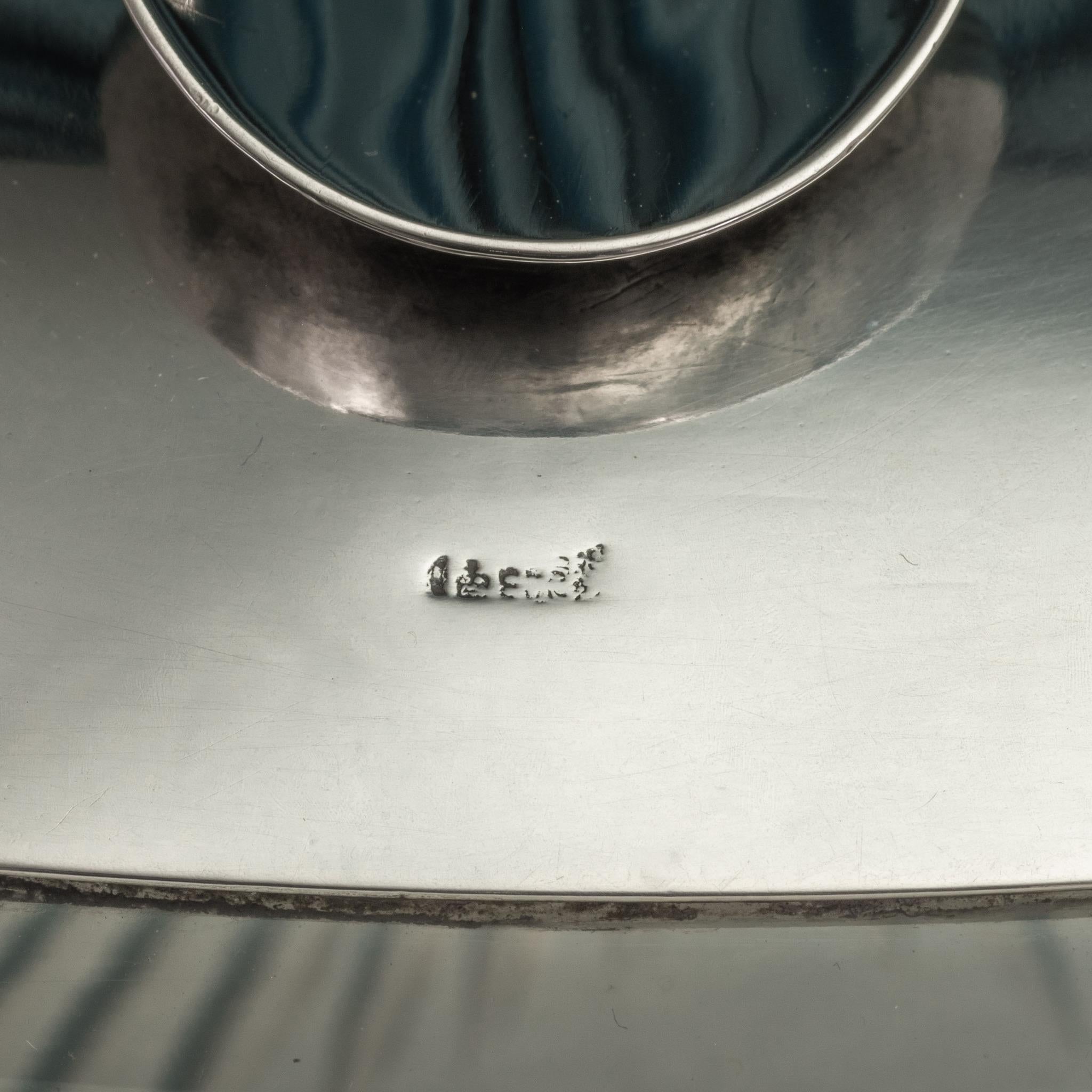 Enormous Silver Mounted Cut Glass Ashtray, Circa 1935 For Sale 3