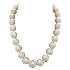 Enormous South Sea Pearl Necklace with 18 Karat Magnetic Clasp