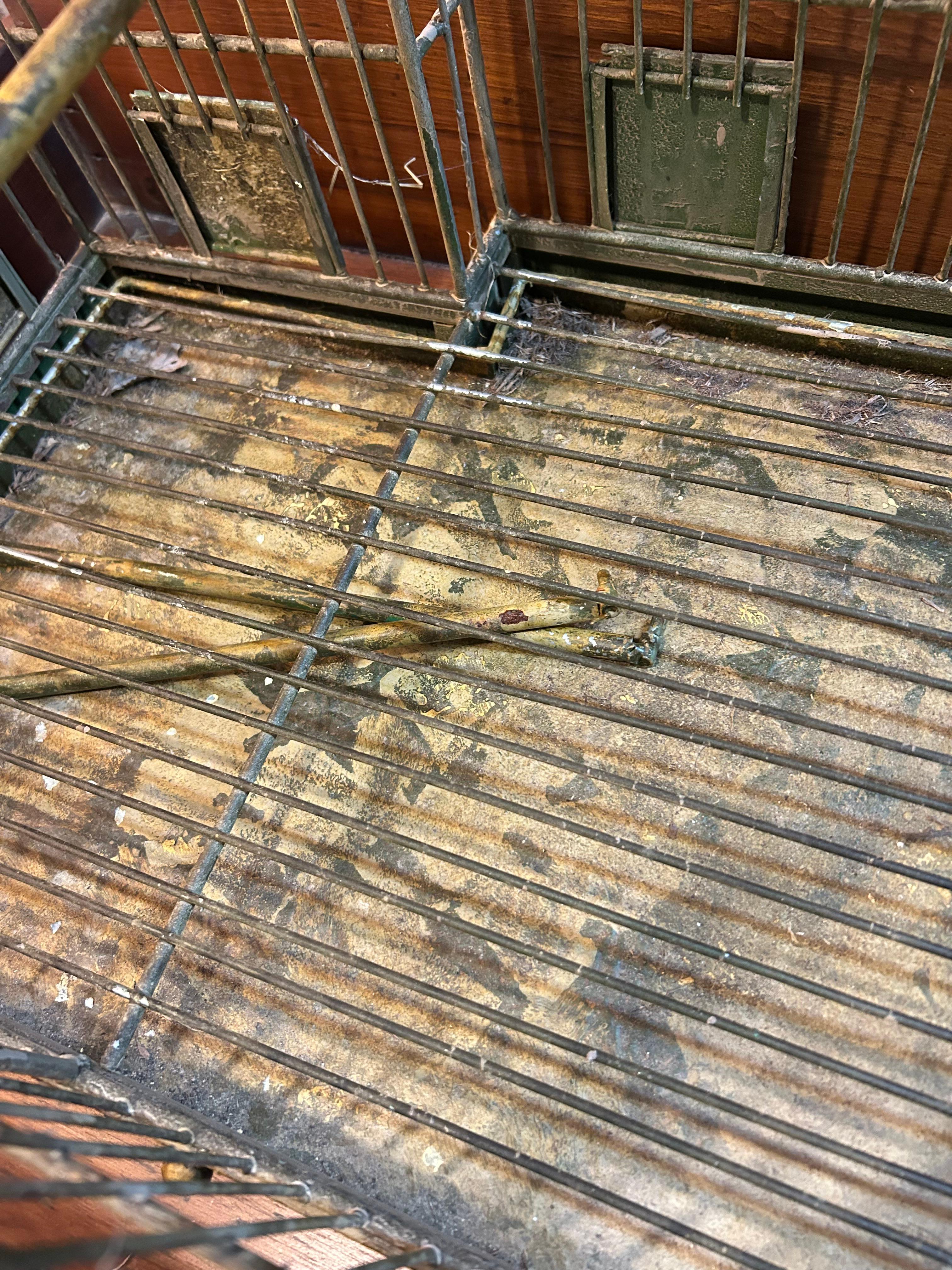 Enormous Vintage Metal Bird Cage For Sale 5