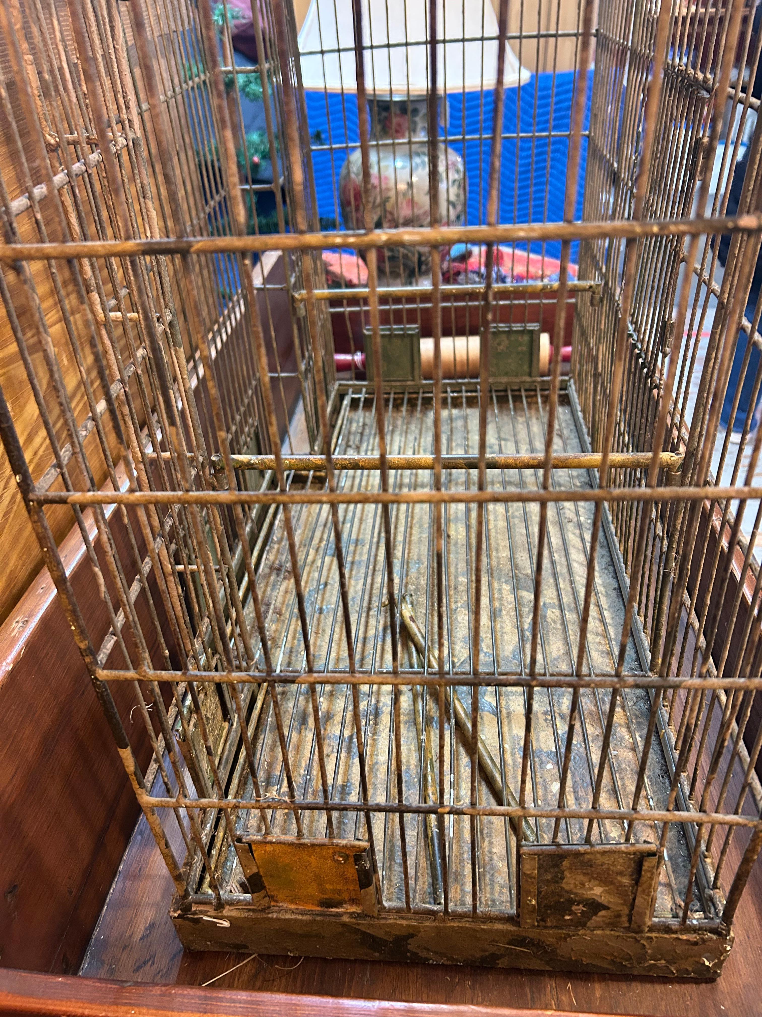 Mid-20th Century Enormous Vintage Metal Bird Cage For Sale