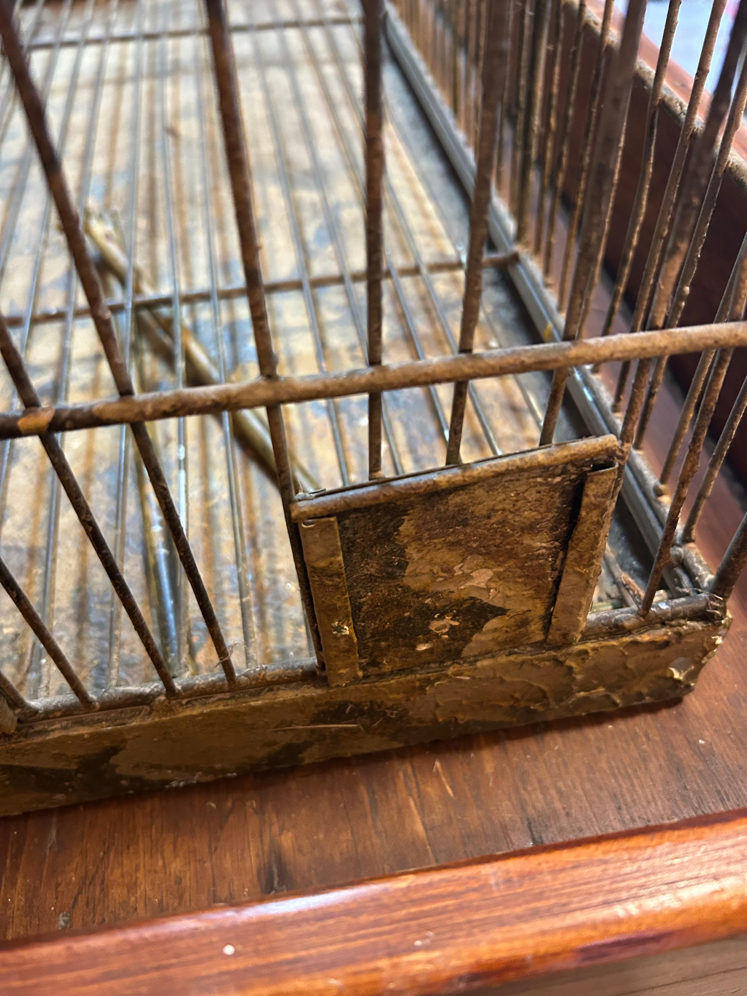 Enormous Vintage Metal Bird Cage For Sale 1