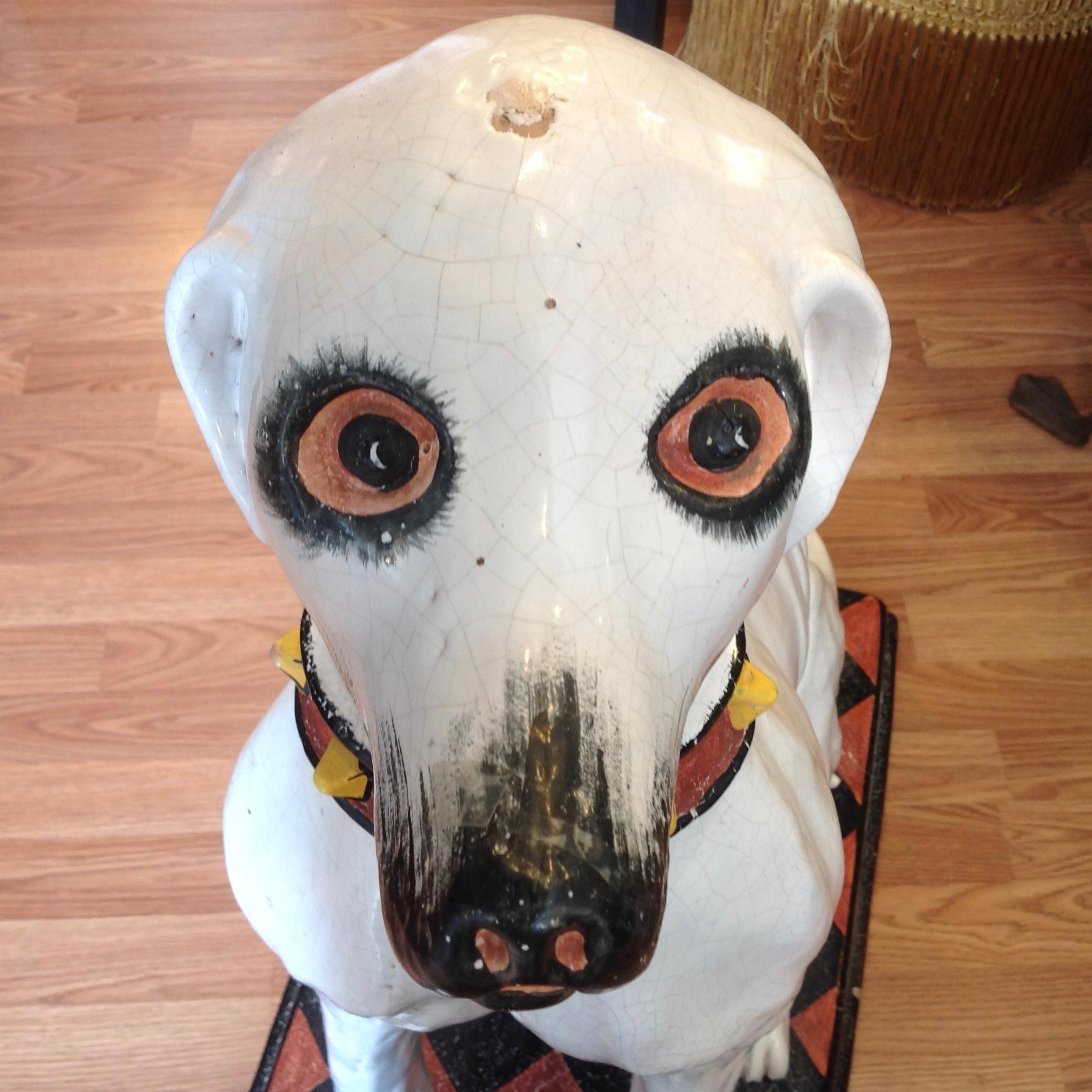 Enormous Whimsical Midcentury Statue of a Dog 7