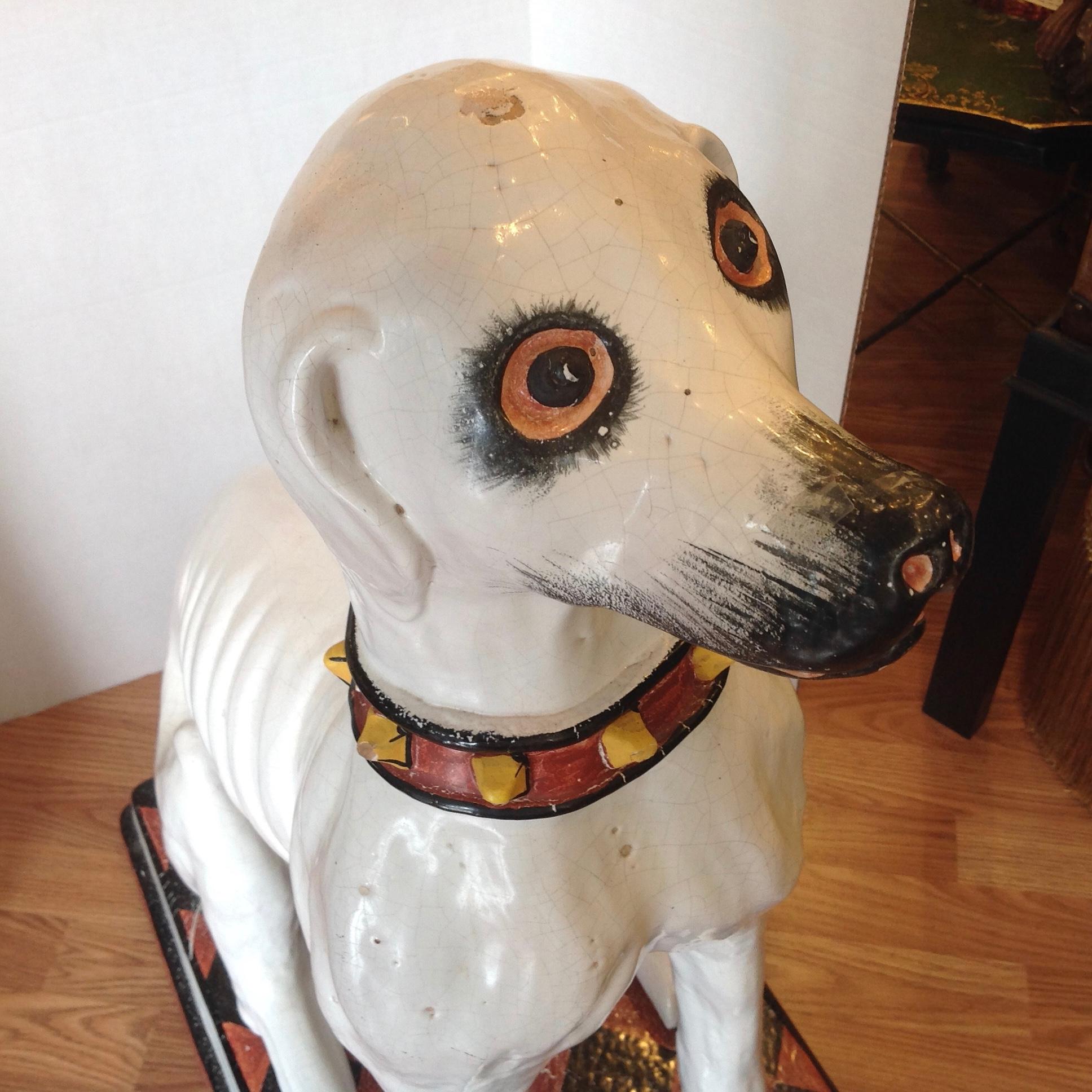 Enormous Whimsical Midcentury Statue of a Dog 1
