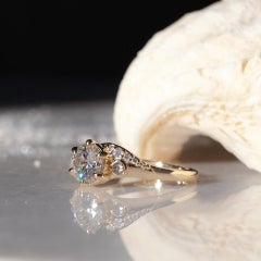 Énosi Engagement Ring in 14K Gold & Lab Diamond by Anastassia Sel Jewelry