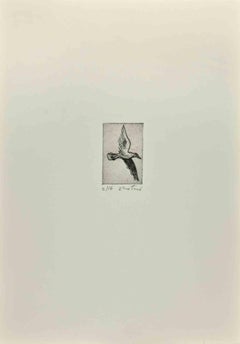 Dove - Etching by Enotrio Pugliese - 1963