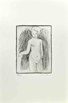 Nude  - Etching by Enotrio Pugliese - 1963