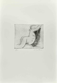 Nude  - Etching by Enotrio Pugliese - 1963