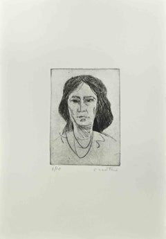 Woman  - Etching  by Enotrio Pugliese - 1963