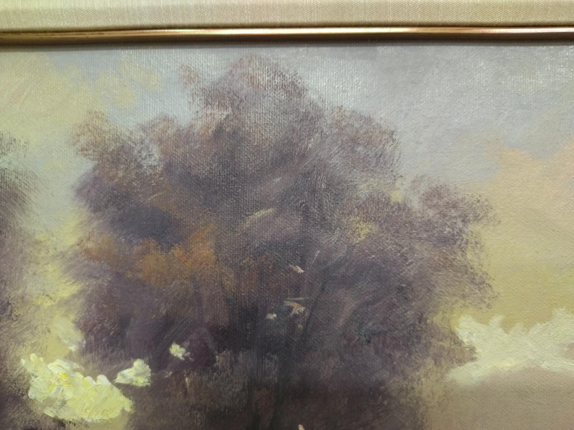 Beltran Messa 8 Paesaggio arboreo e fluviale - Painting Impressionismo di Enric Beltrán Messa