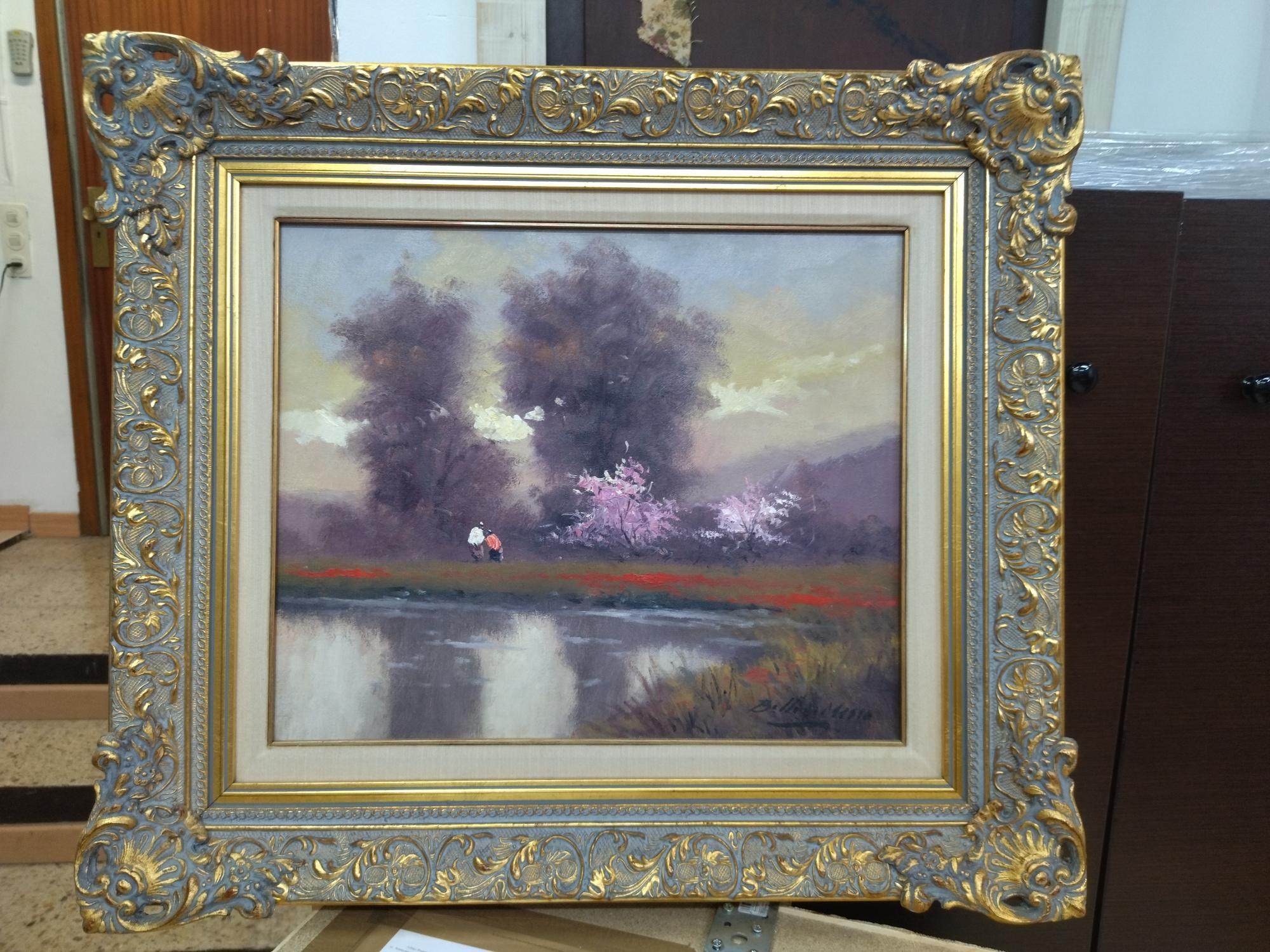 Beltran Messa 8 Paesaggio arboreo e fluviale in vendita 4