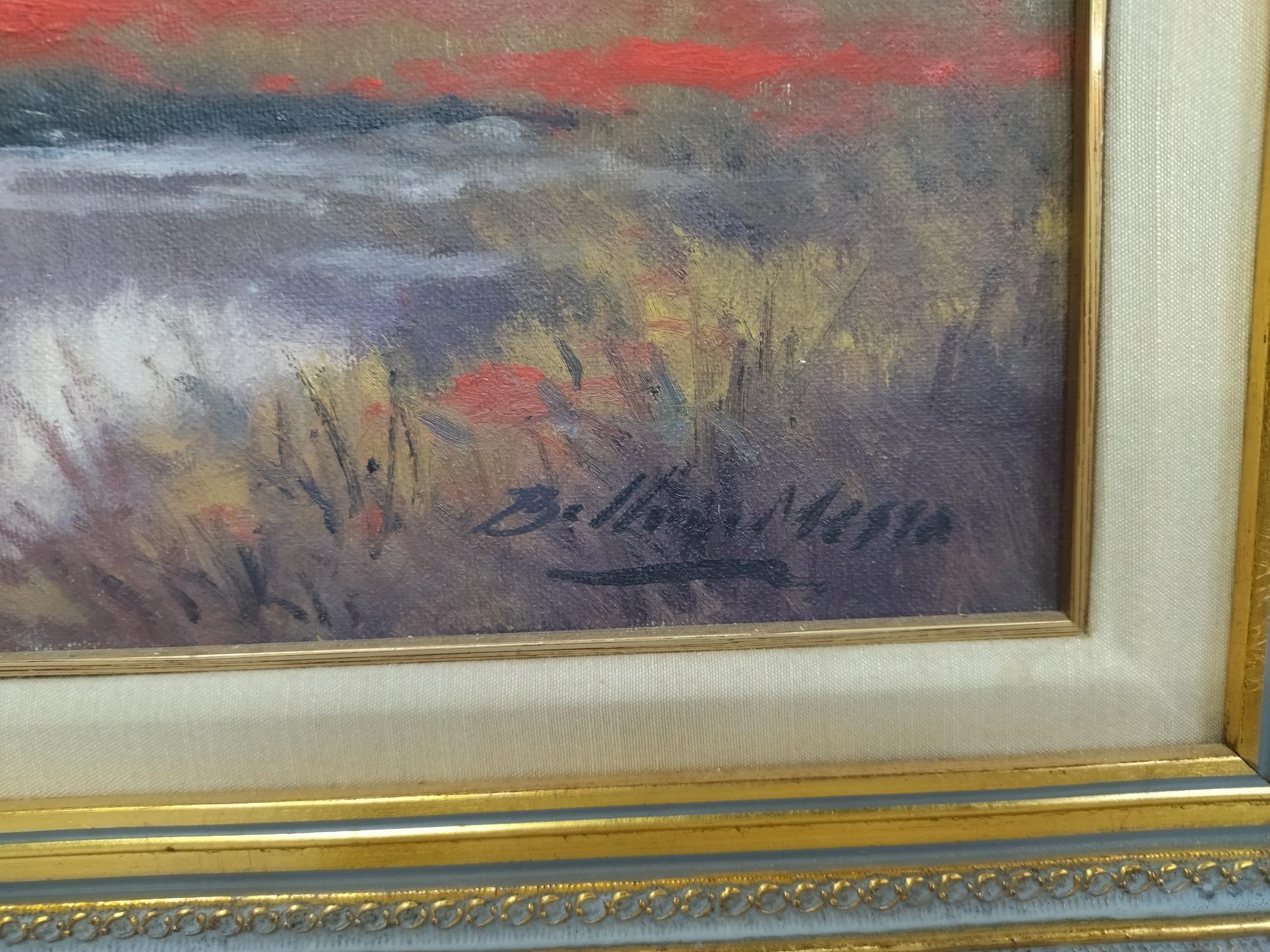 Beltran Messa  Landschafts-Bäume und Fluss im Angebot 2