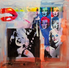 "The Glamorous Life" by Enric Pont 39" x 39" Mixed Media on Canvas