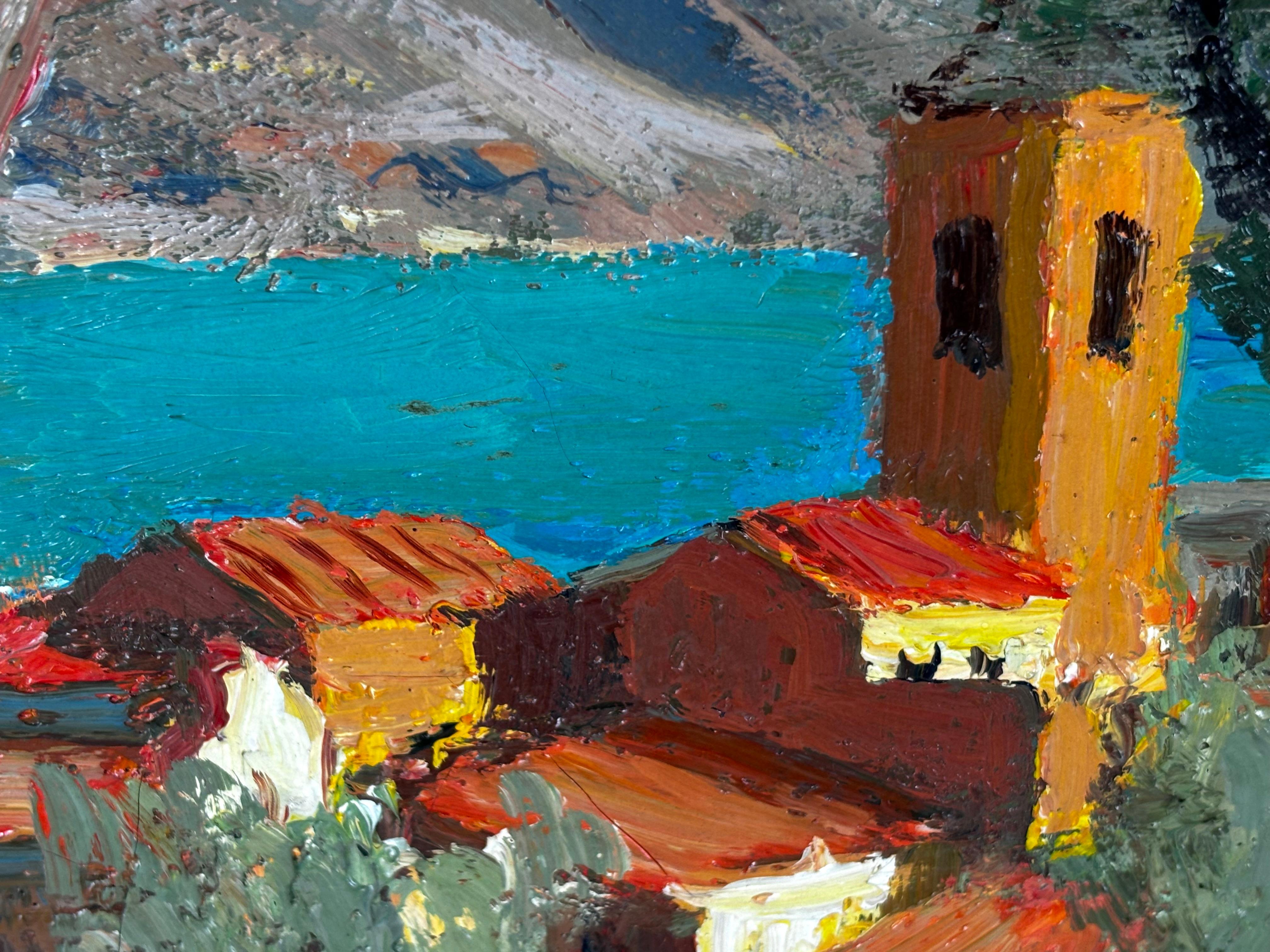 Enric Porta Mestre, 'Mediterranean Village Landscape', Oil on Canvas, 20th Centu For Sale 5