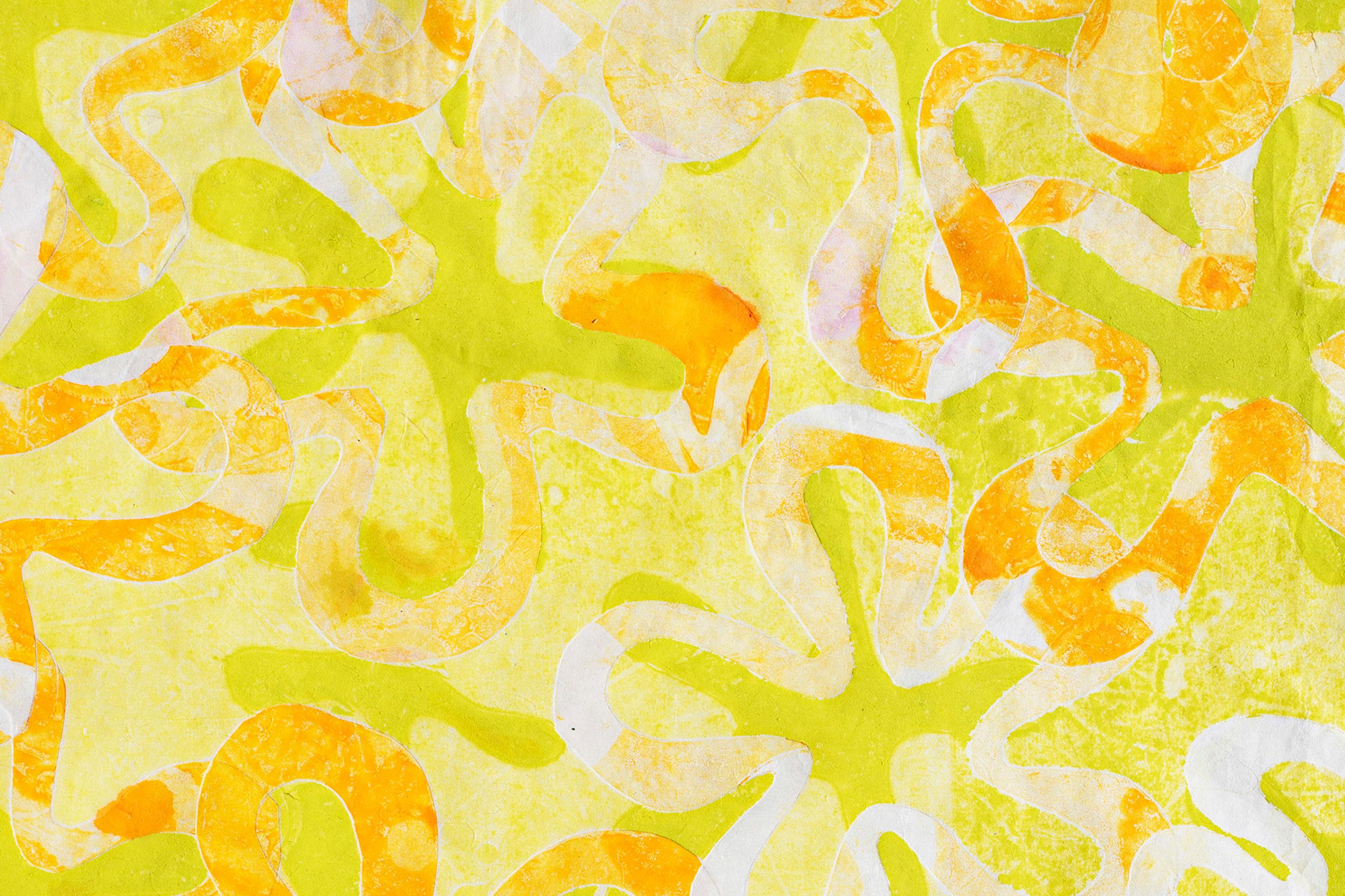 Diptyque Blossom, monogravure sur papier japonais, motifs de fleurs aux tons pastel 2025 en vente 2