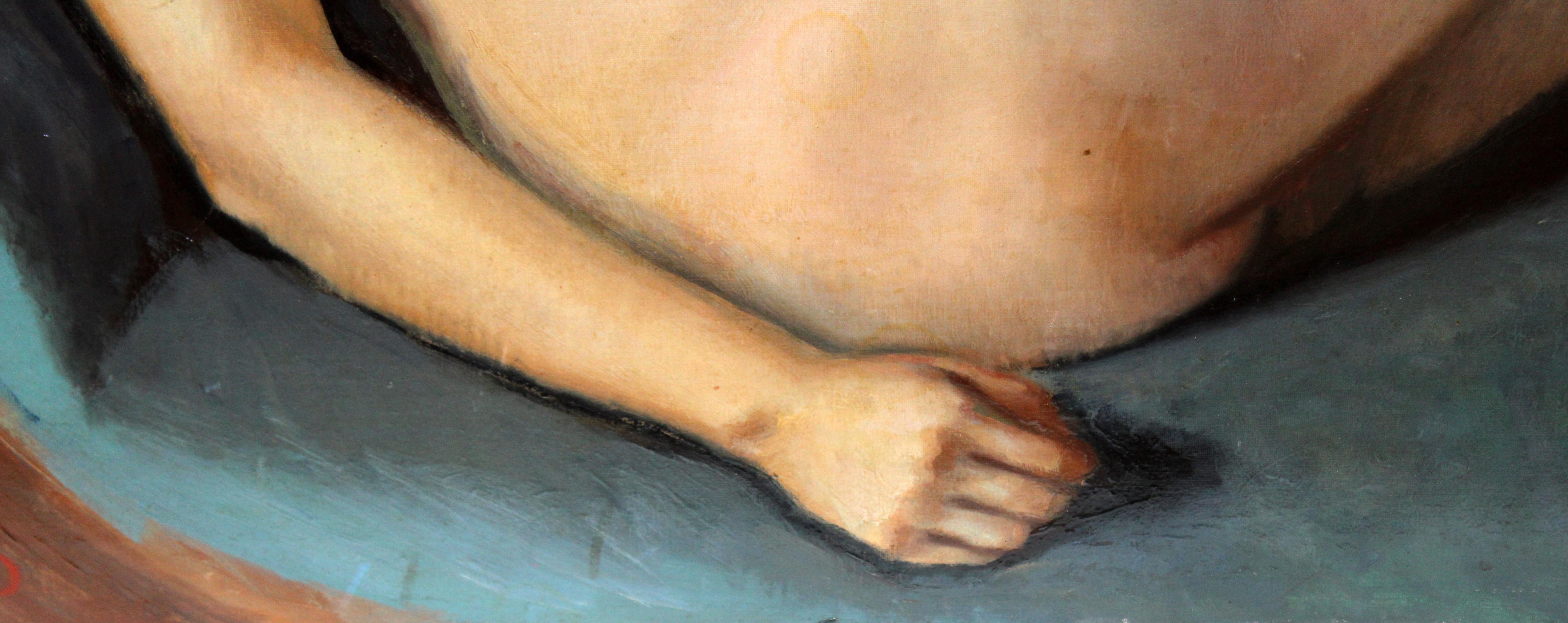 Desnudo femenino - Óleo sobre tela im Angebot 3