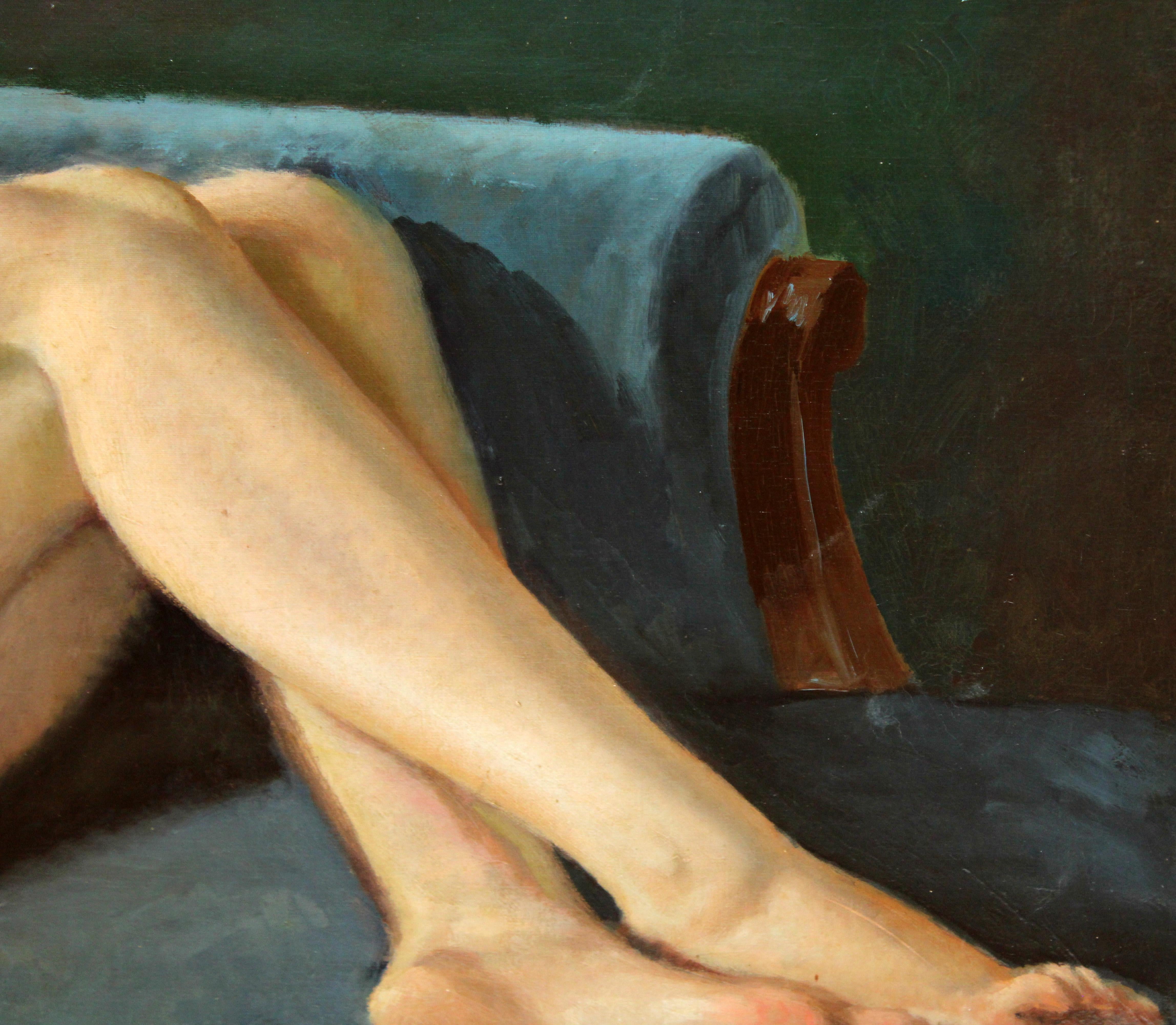 Desnudo femenino - Óleo sobre tela im Angebot 5