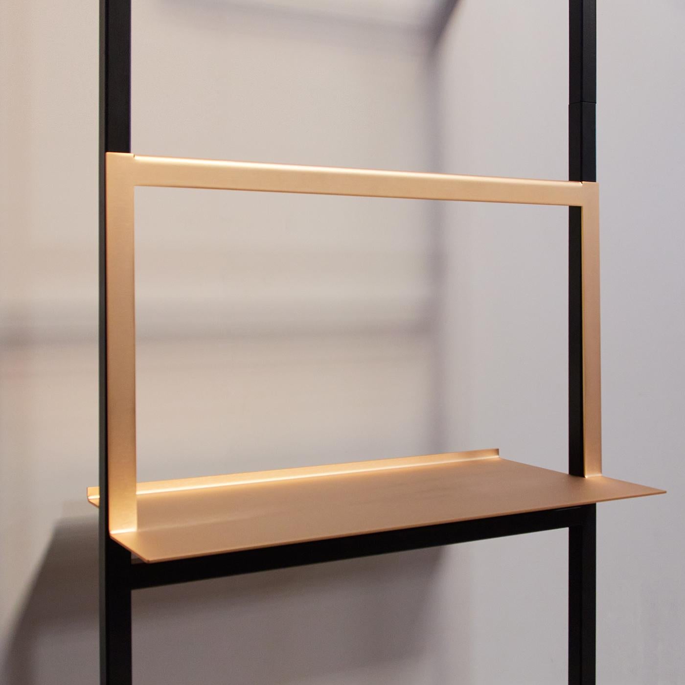 Estantería Enrica de oro de 24 quilates de Federico Peri Italiano en venta