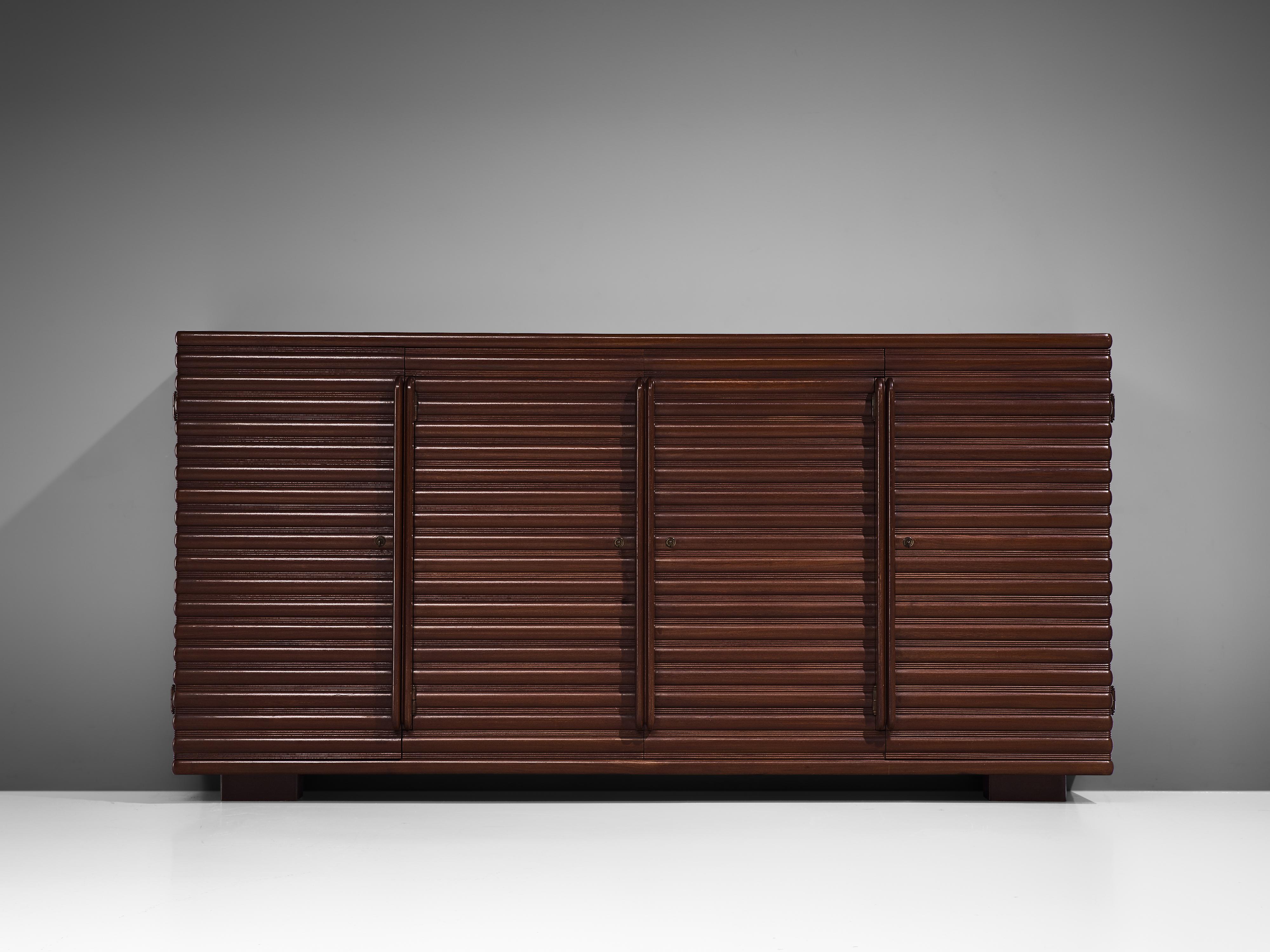 Mid-Century Modern Enrico and Paolo Borghi Sideboard in Darkened Oak